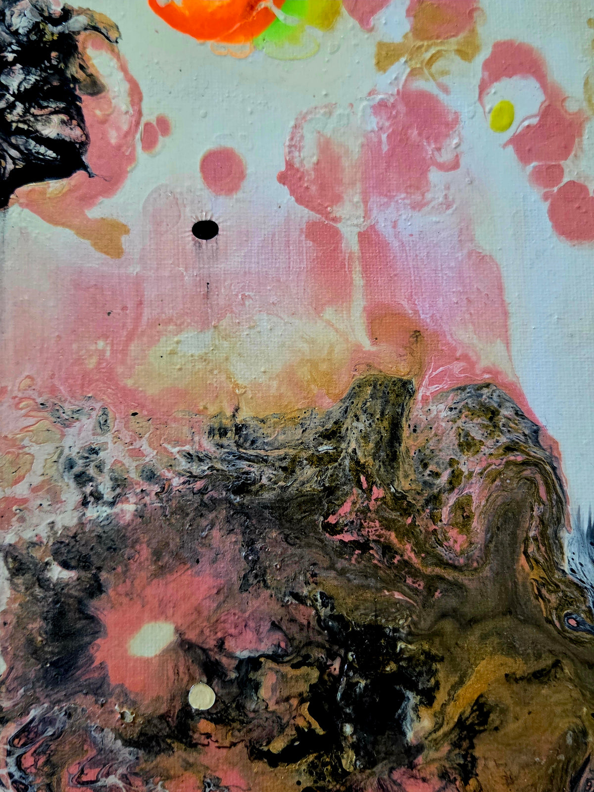 The Living Structure — Original Abstract Pouring Painting