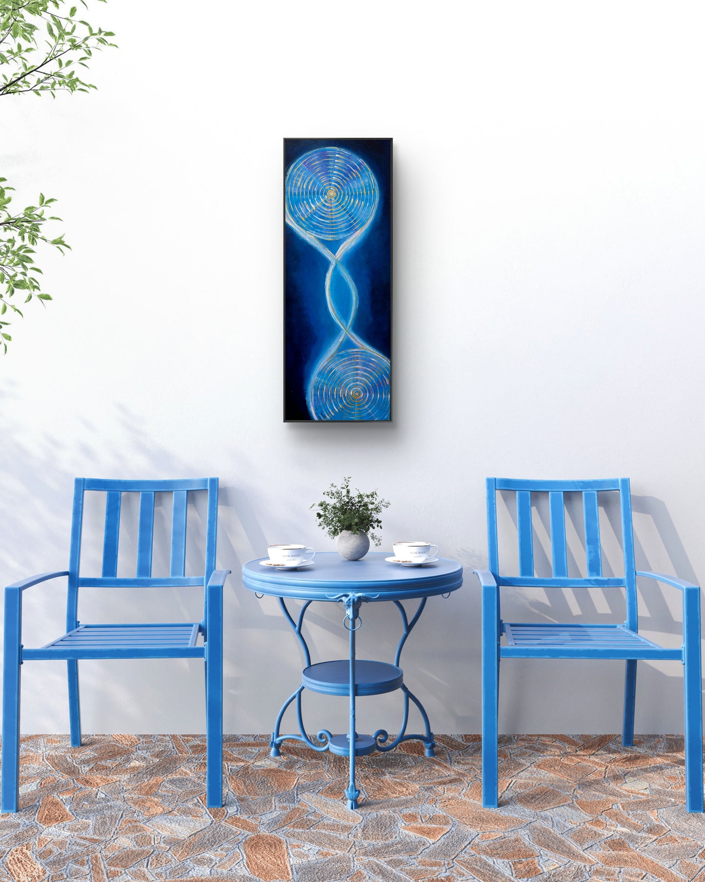 Blue Resonance – Original Abstract Painting by Jasmina Mendoza