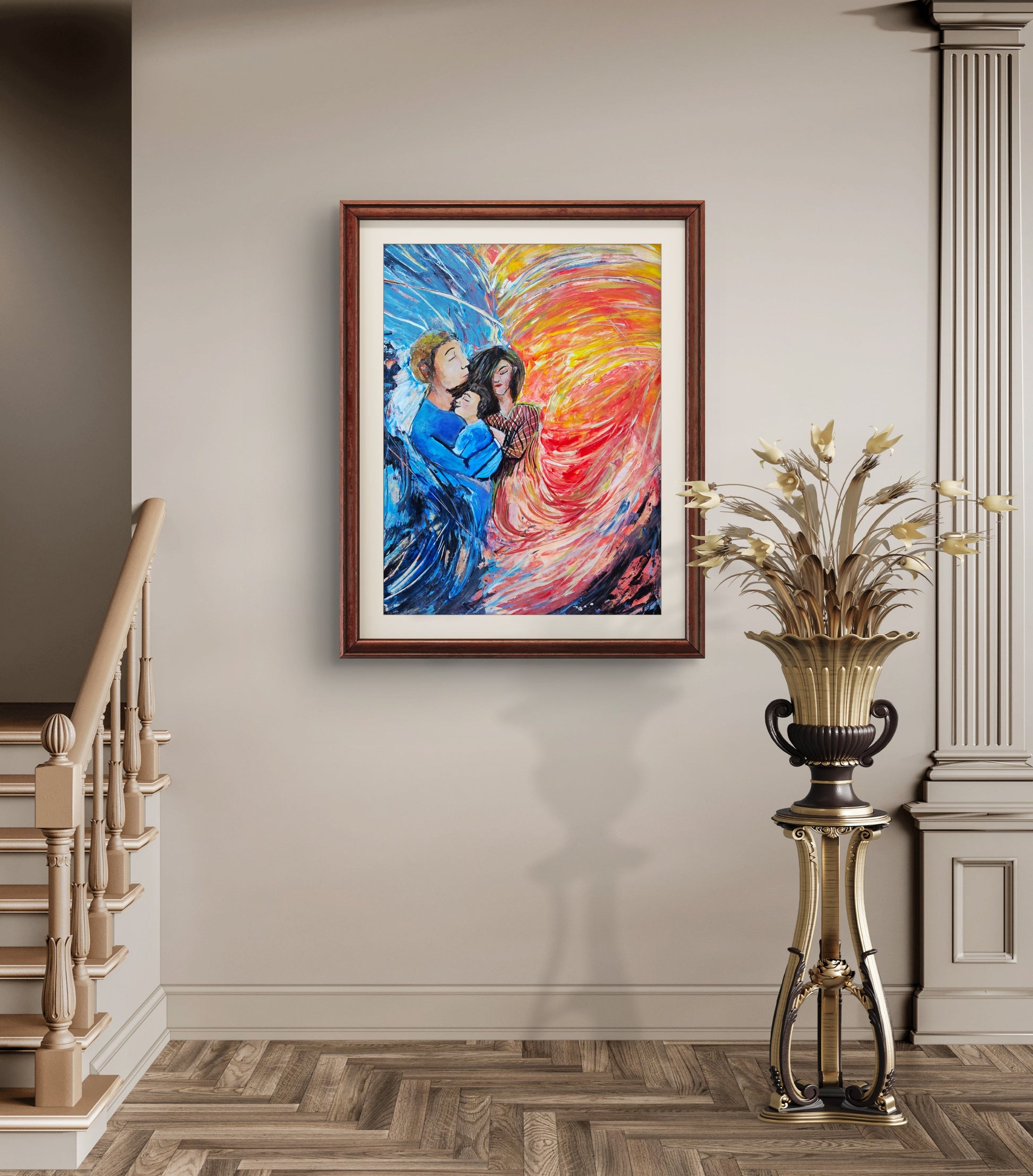Family Embrace – Original Acrylic Painting by Jasmina Mendoza - 16