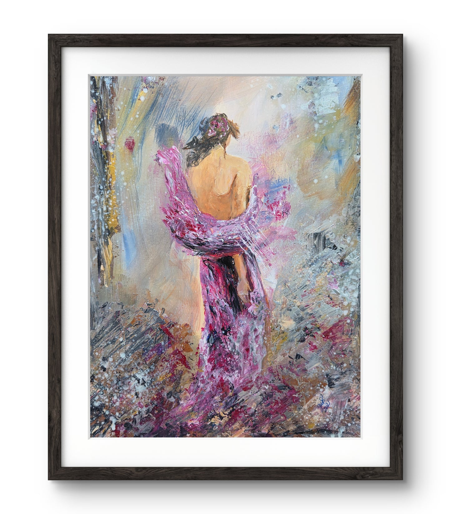 Vulnerable original figurative abstract painting by Jasmina - 1