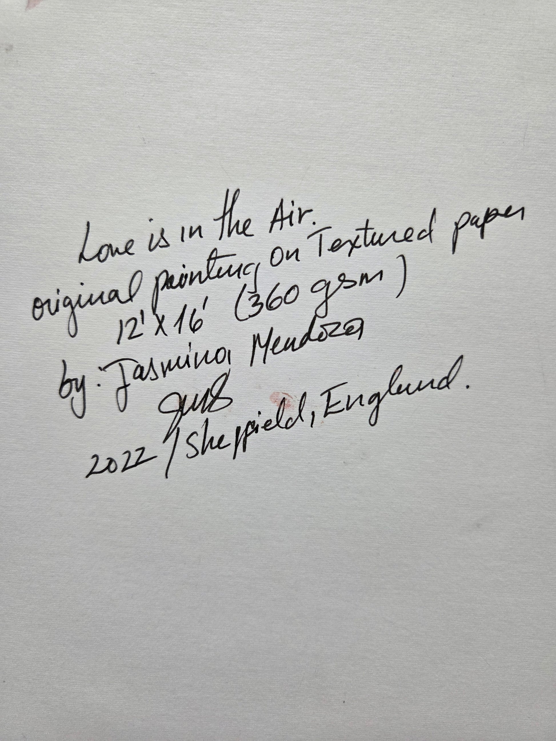 Love Is in the Air original acrylic painting by Jasmina Mendoza | Art is my Universe