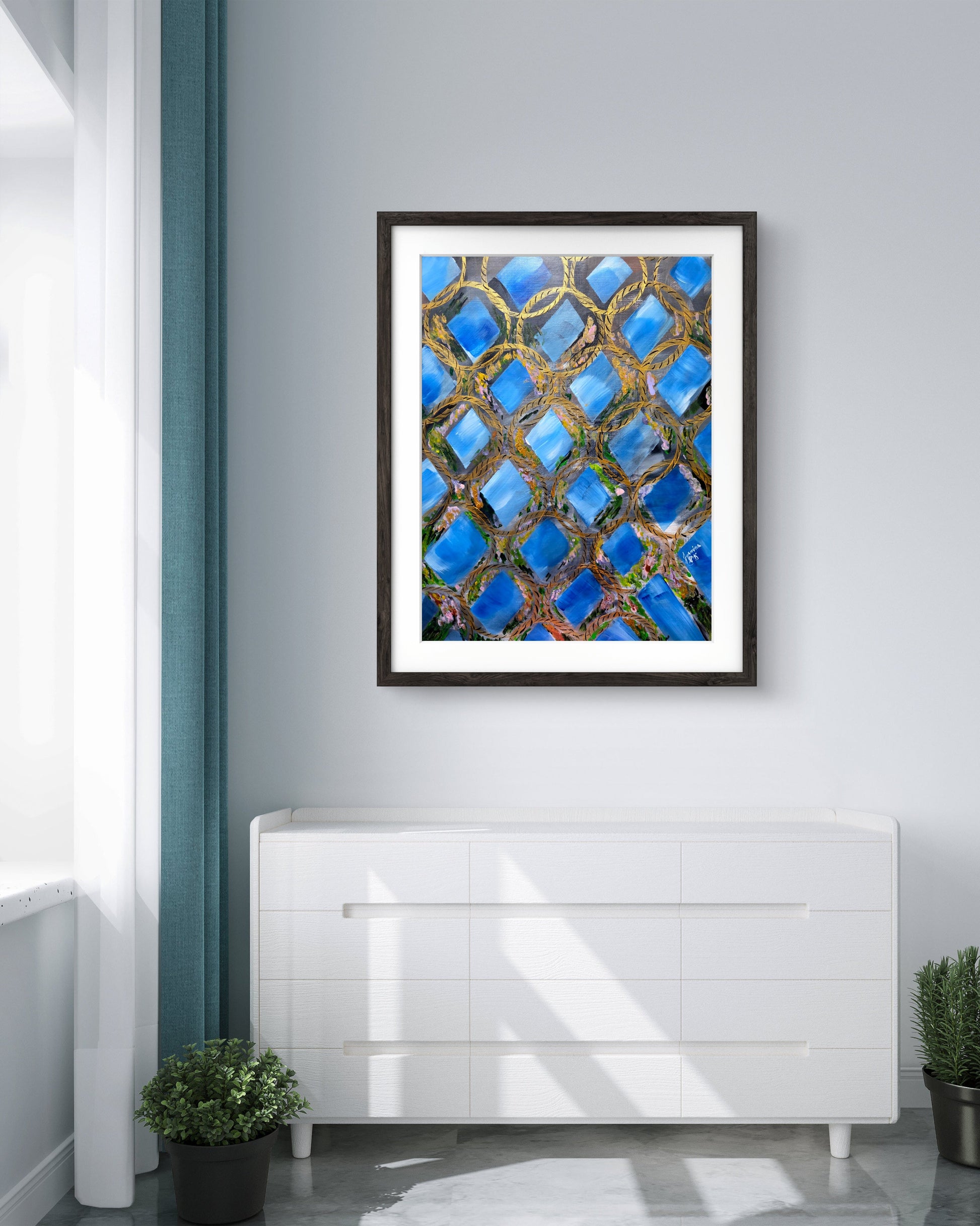 Behind the Fence – Original Painting by Jasmina Mendoza - 3