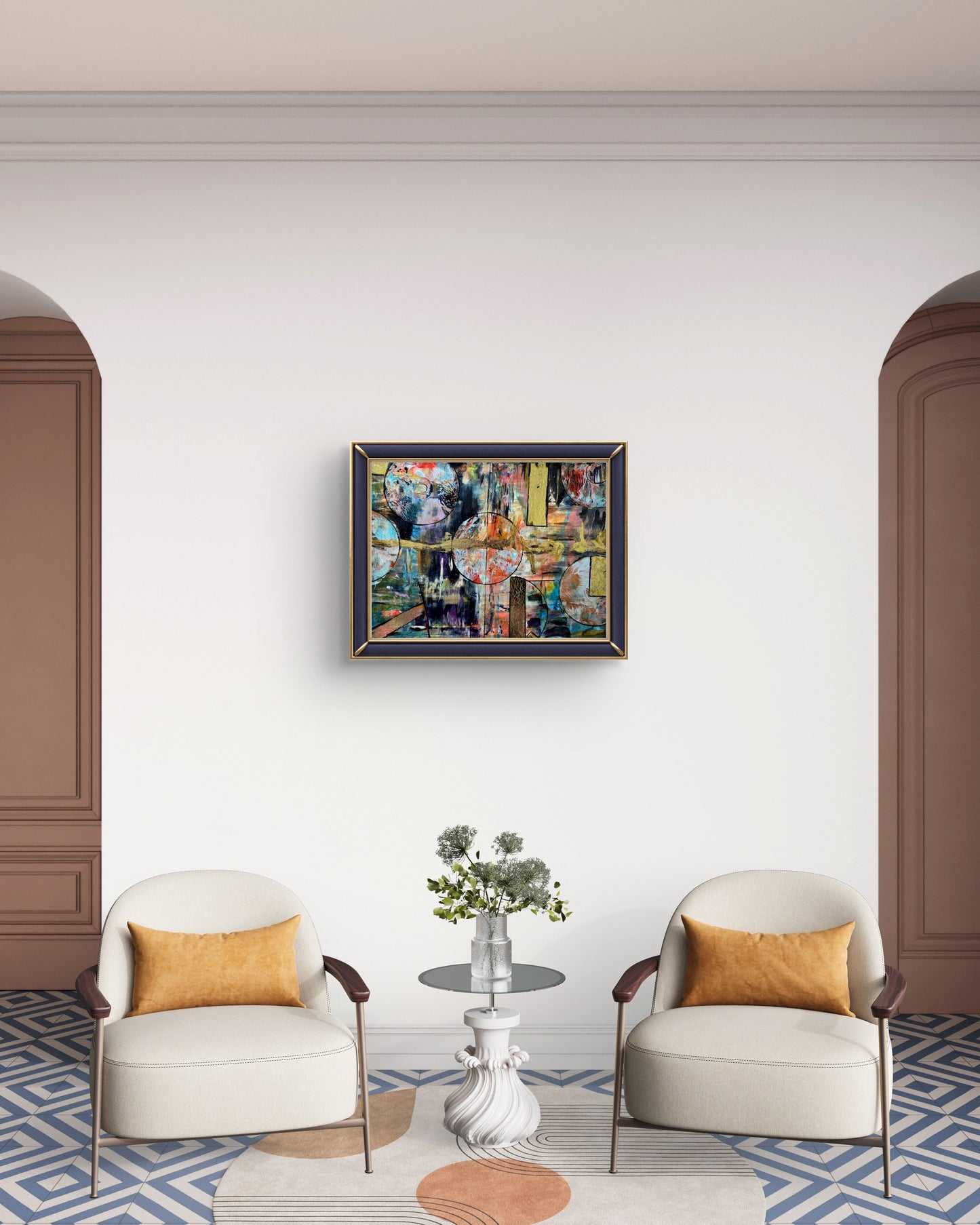 Golden Dimensions – Original Mixed Media Painting by Jasmina Mendoza - 15