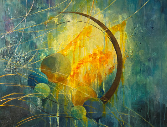 Celestial Flow – Original Abstract Painting by Jasmina Mendoza