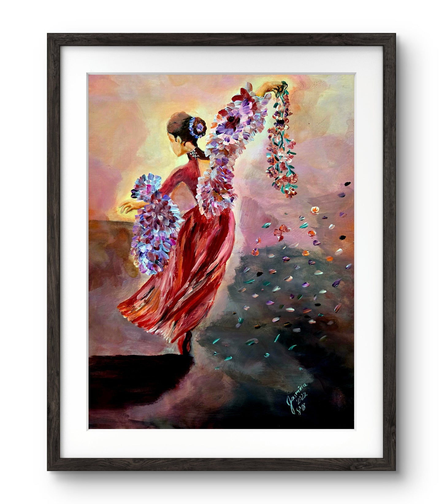 Passion original figurative abstract painting by Jasmina Mendoza - 2