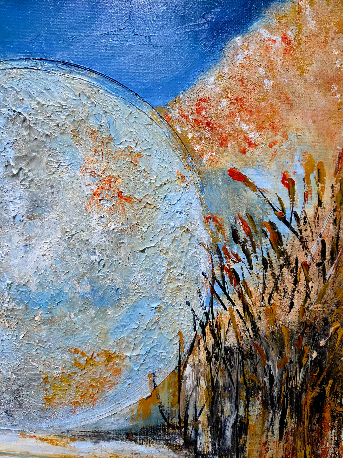 September Moon — Original Textured Painting