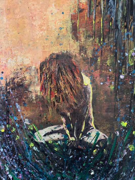 Metamorphosis original acrylic painting by Jasmina Mendoza - 0