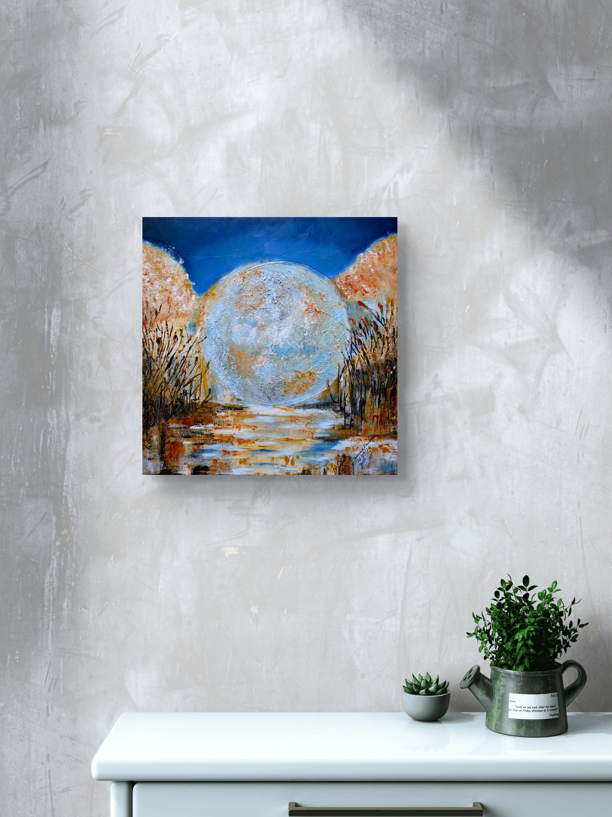 September Moon — Original Textured Painting