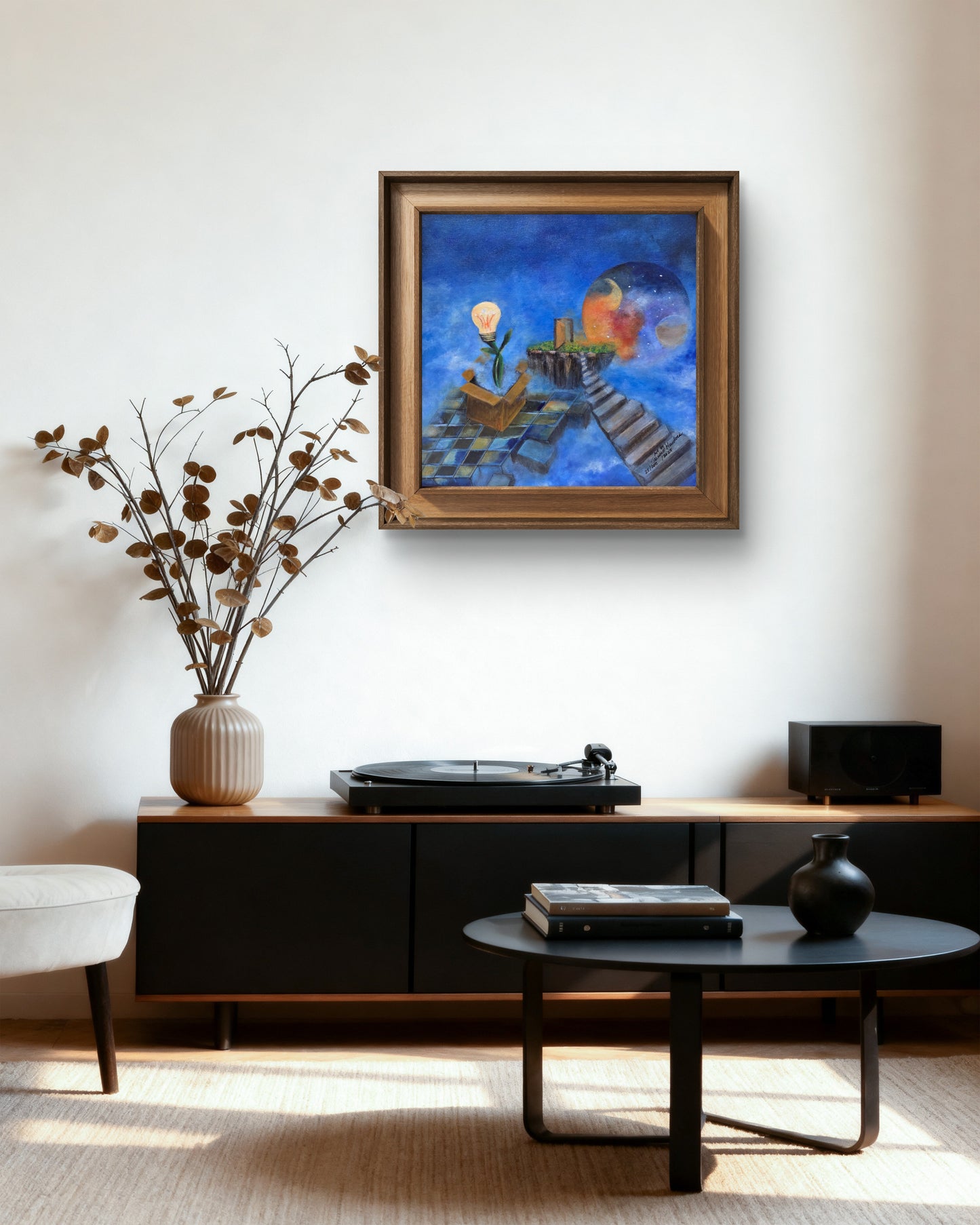 Think Outside the Box original painting by Jasmina Mendoza | Art is my Universe