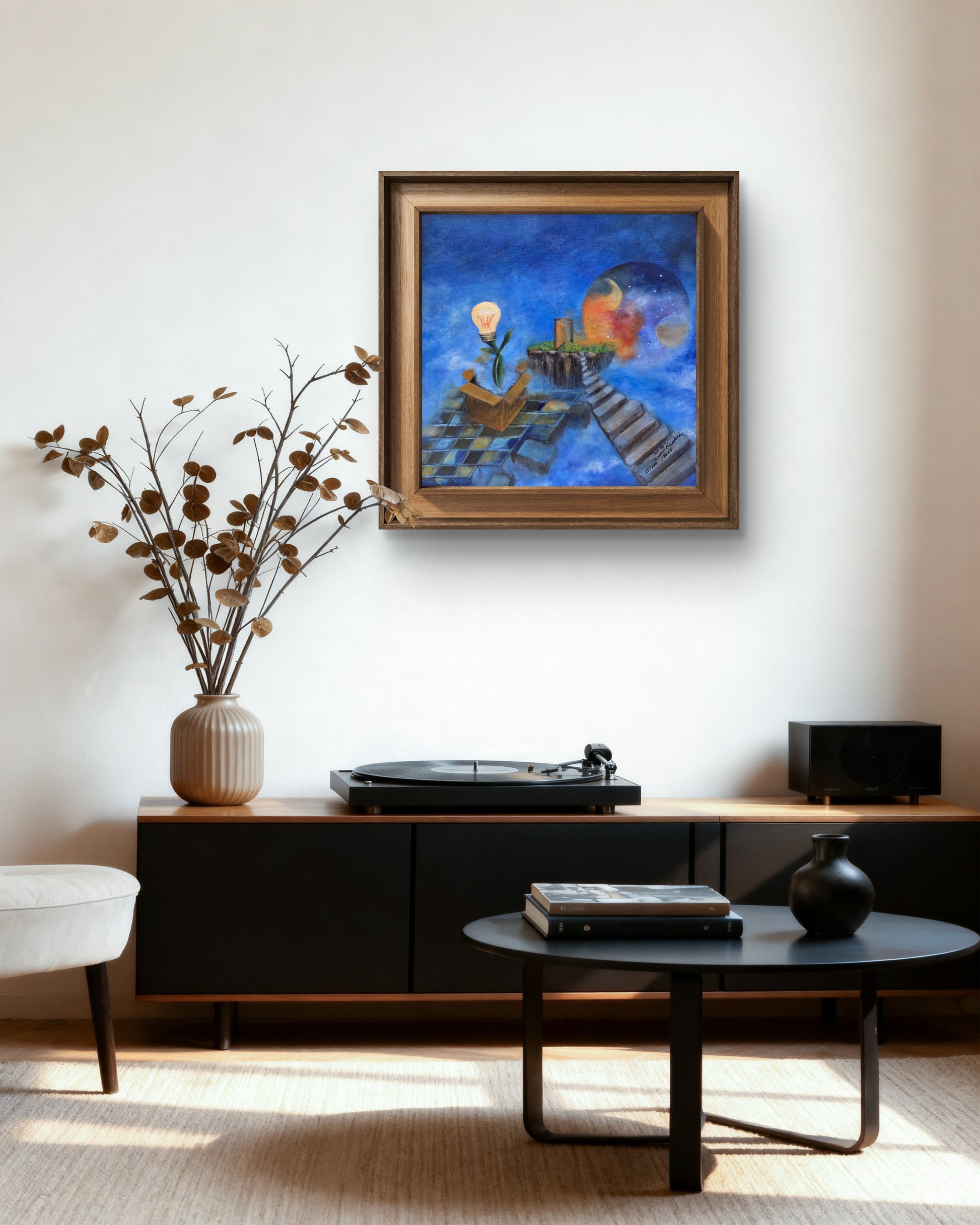 Think Outside the Box original painting by Jasmina Mendoza | Art is my Universe