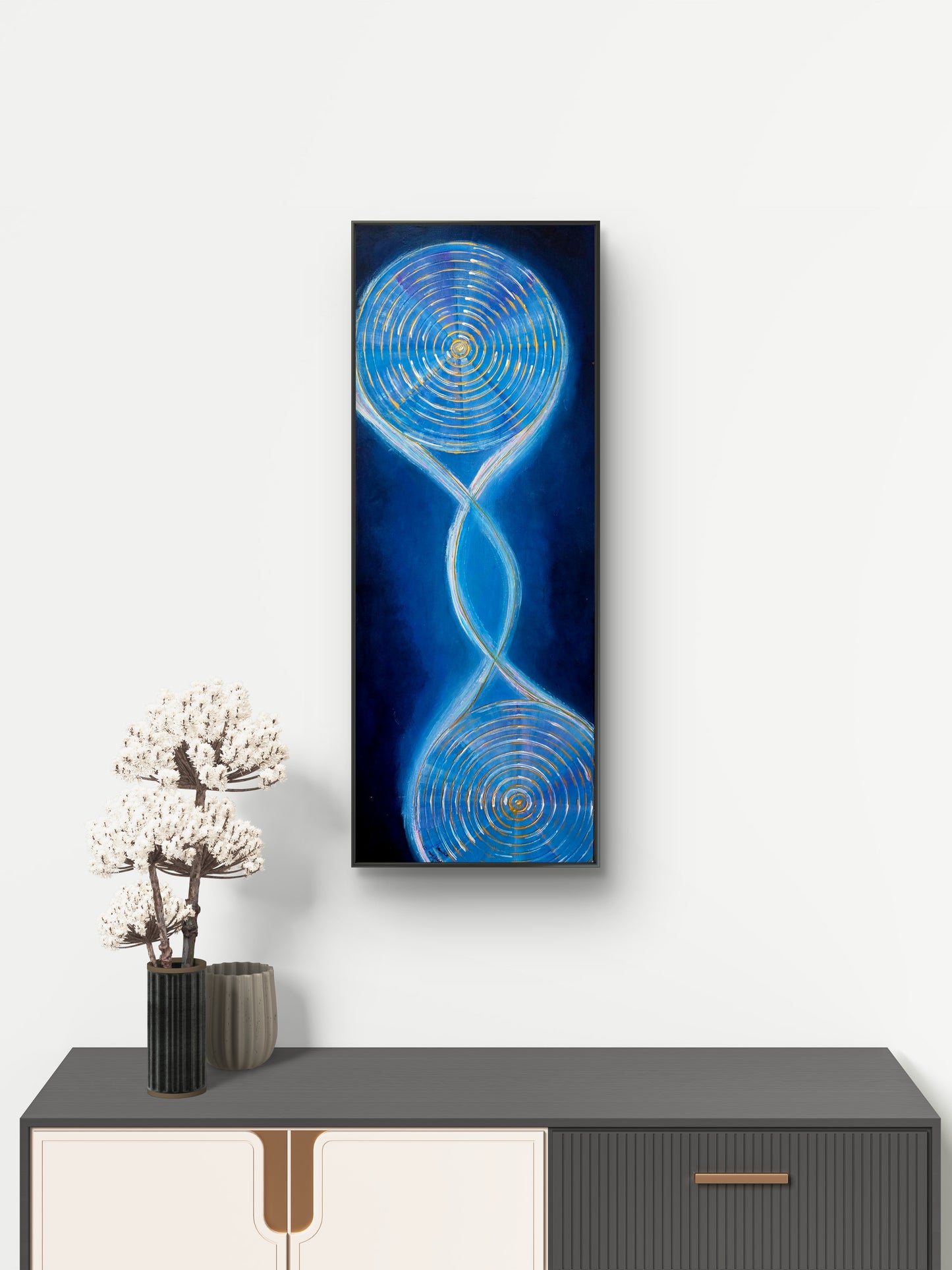 Blue Resonance – Original Abstract Painting by Jasmina Mendoza