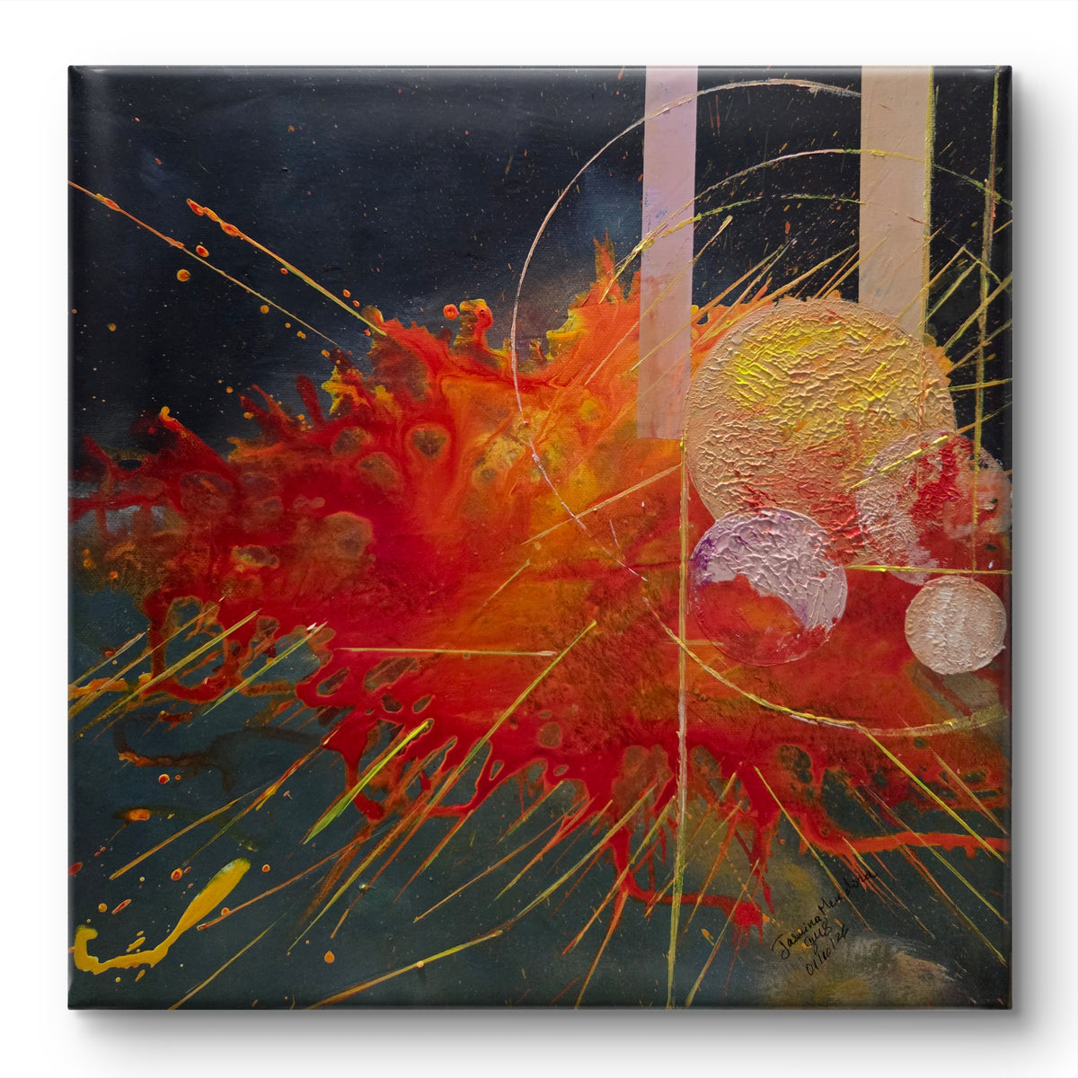 Born from Stars — Original Mixed Media Abstract Painting by Jasmina Mendoza