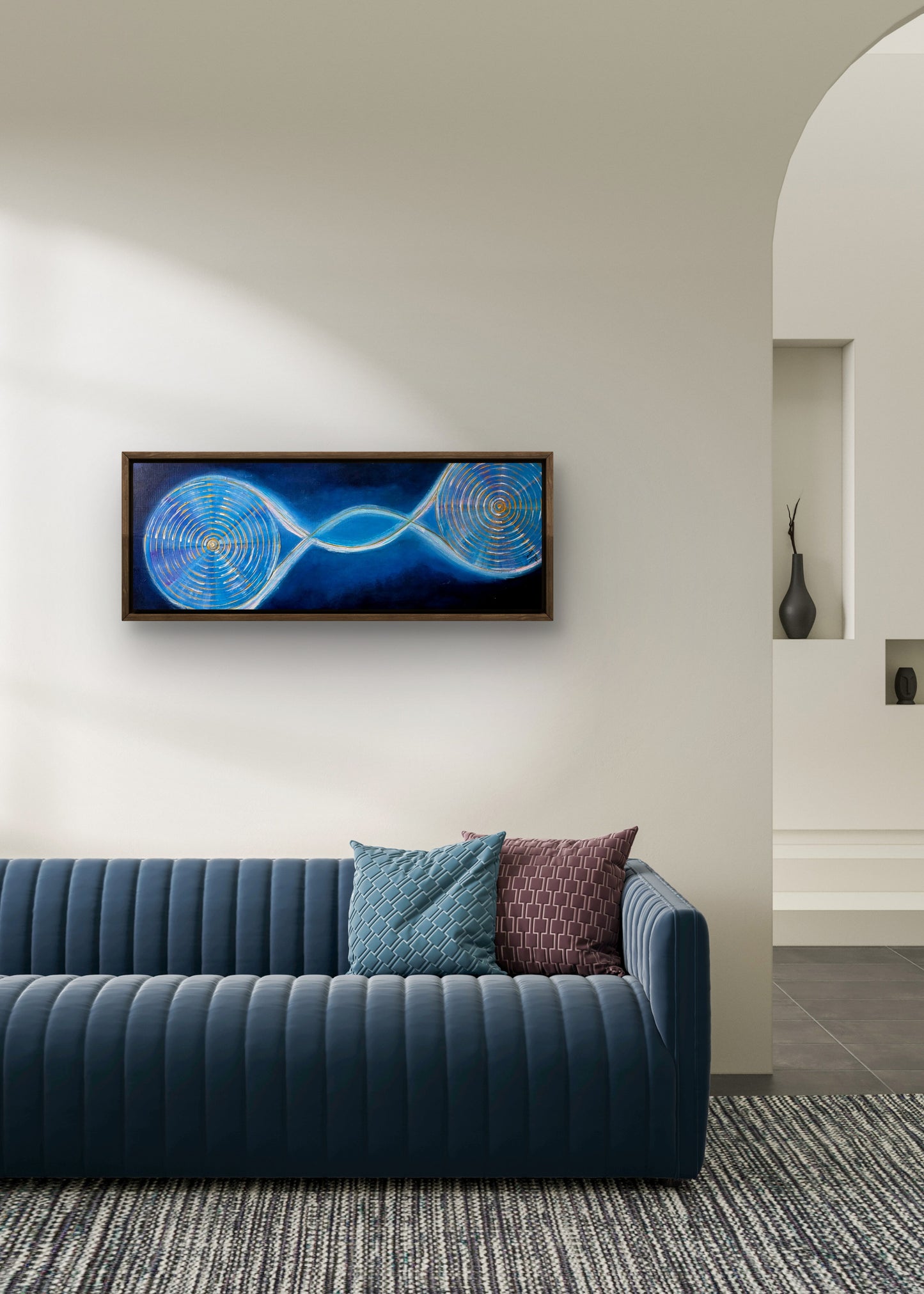 Blue Resonance – Original Abstract Painting by Jasmina Mendoza