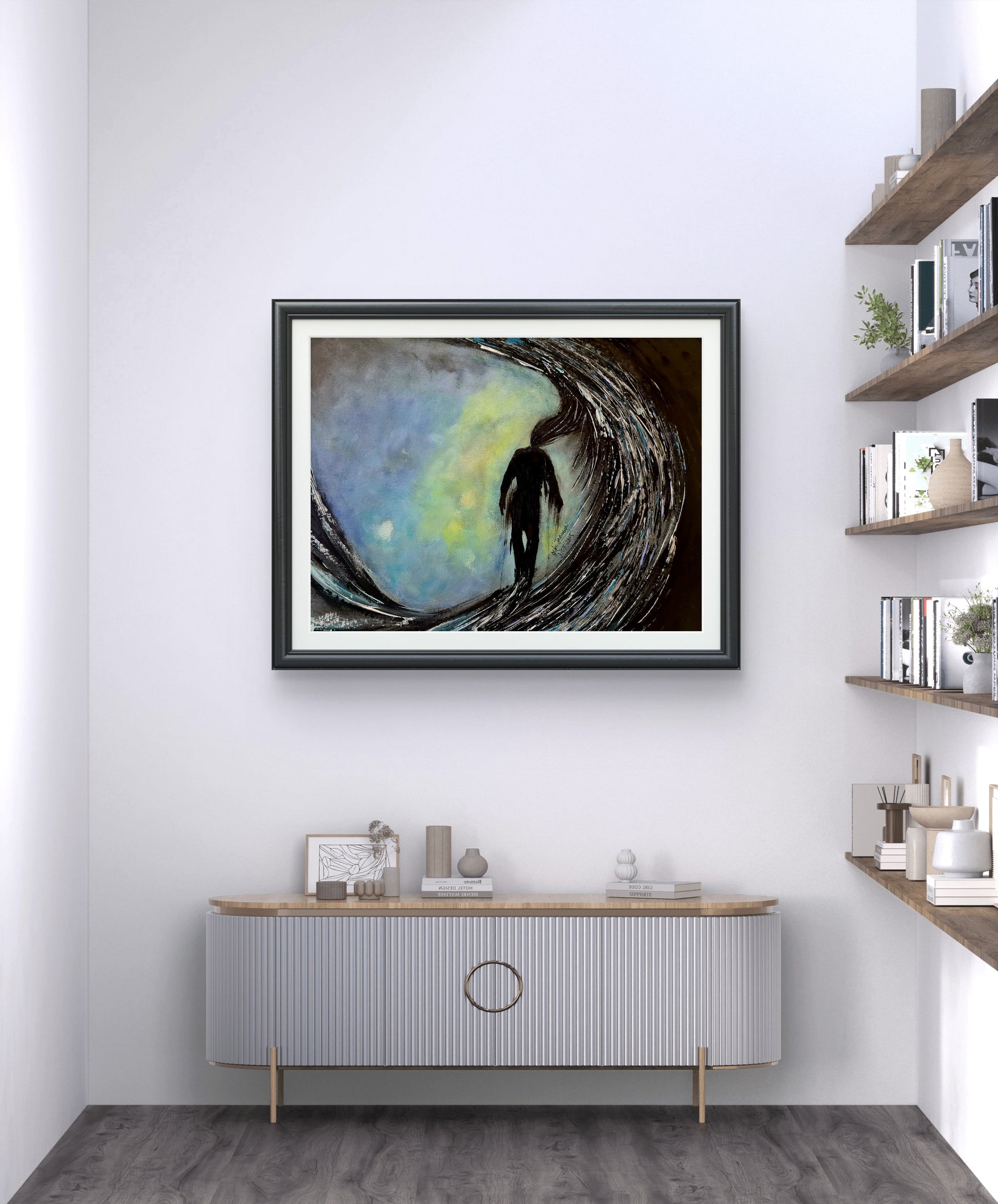 Inner Storm original abstract painting by Jasmina Mendoza - 4