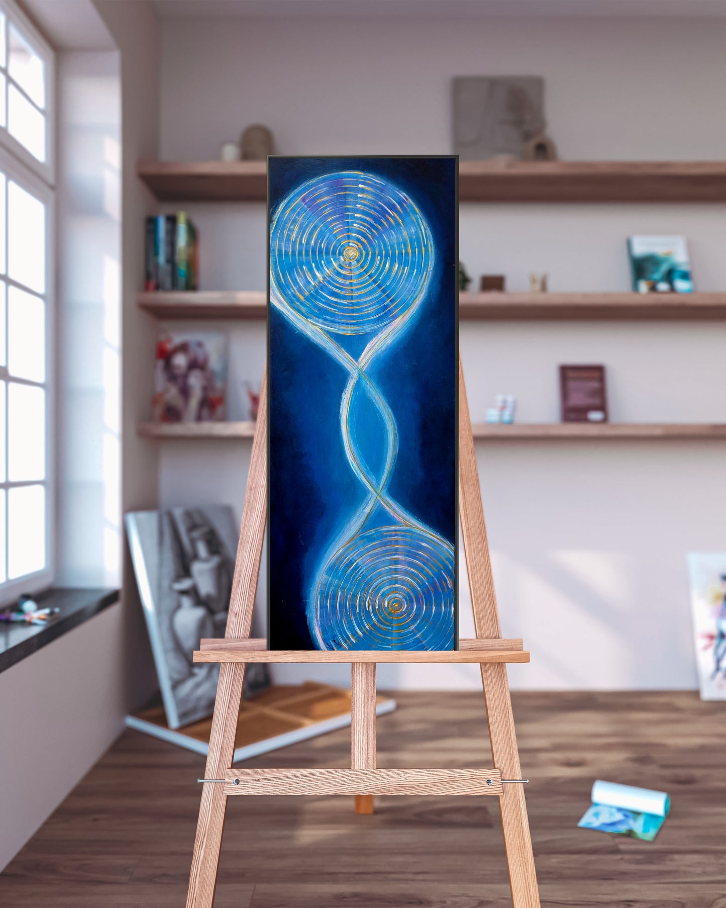 Blue Resonance – Original Abstract Painting by Jasmina Mendoza