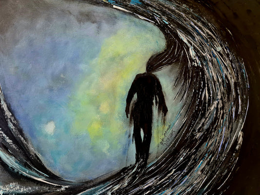 Inner Storm original abstract painting by Jasmina Mendoza - 0