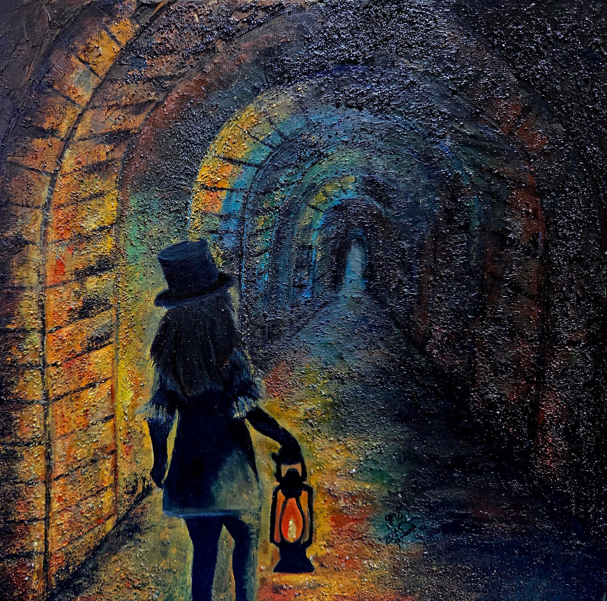 The Keeper of Light – Original Mixed Media Painting - 1