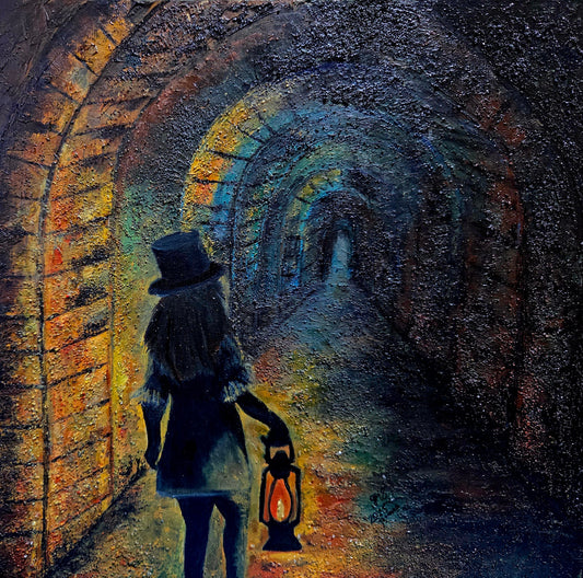 The Keeper of Light – Original Mixed Media Painting - 1