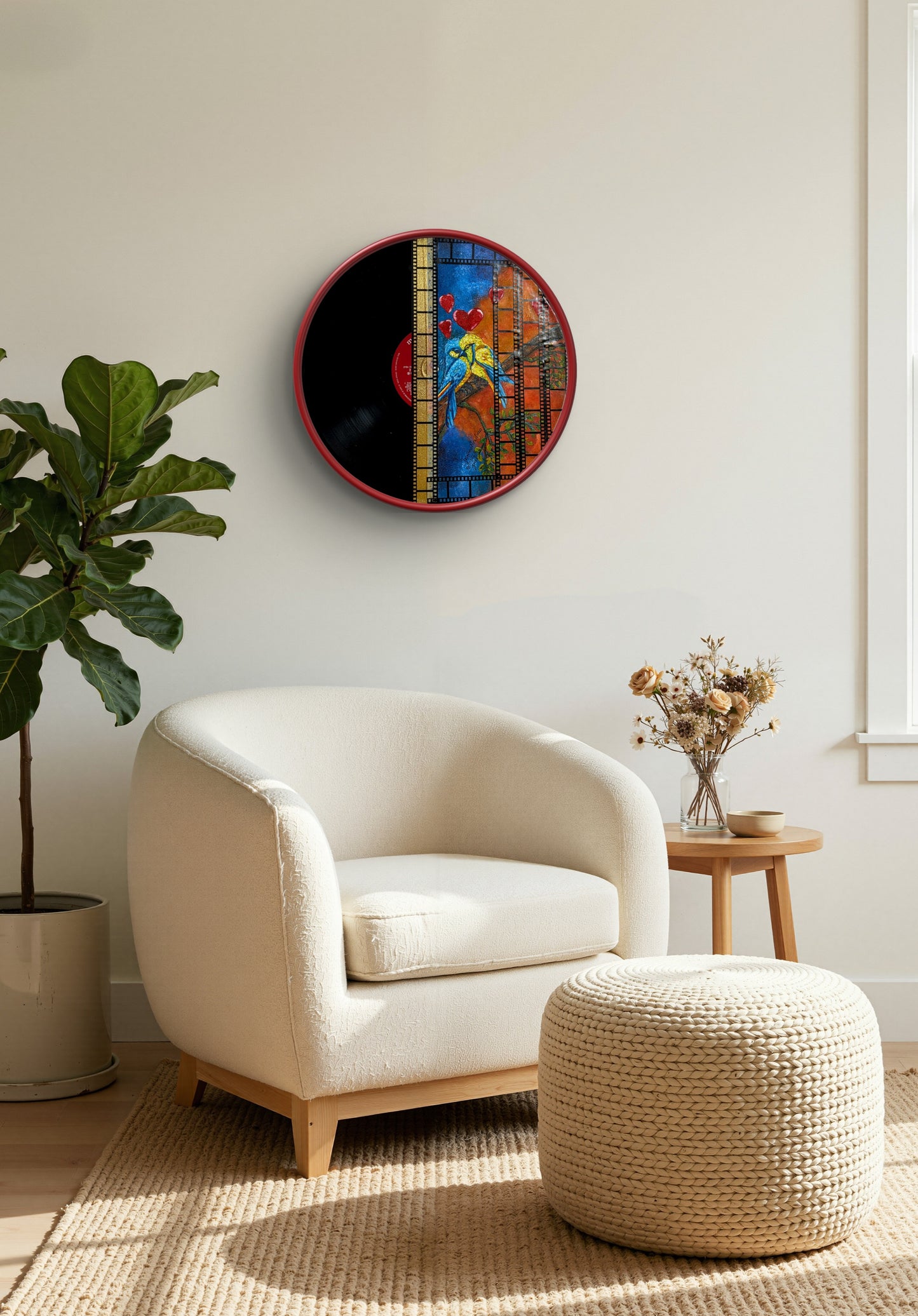 A Love Like in the Films – Original Acrylic on Vinyl Record | Art is my Universe