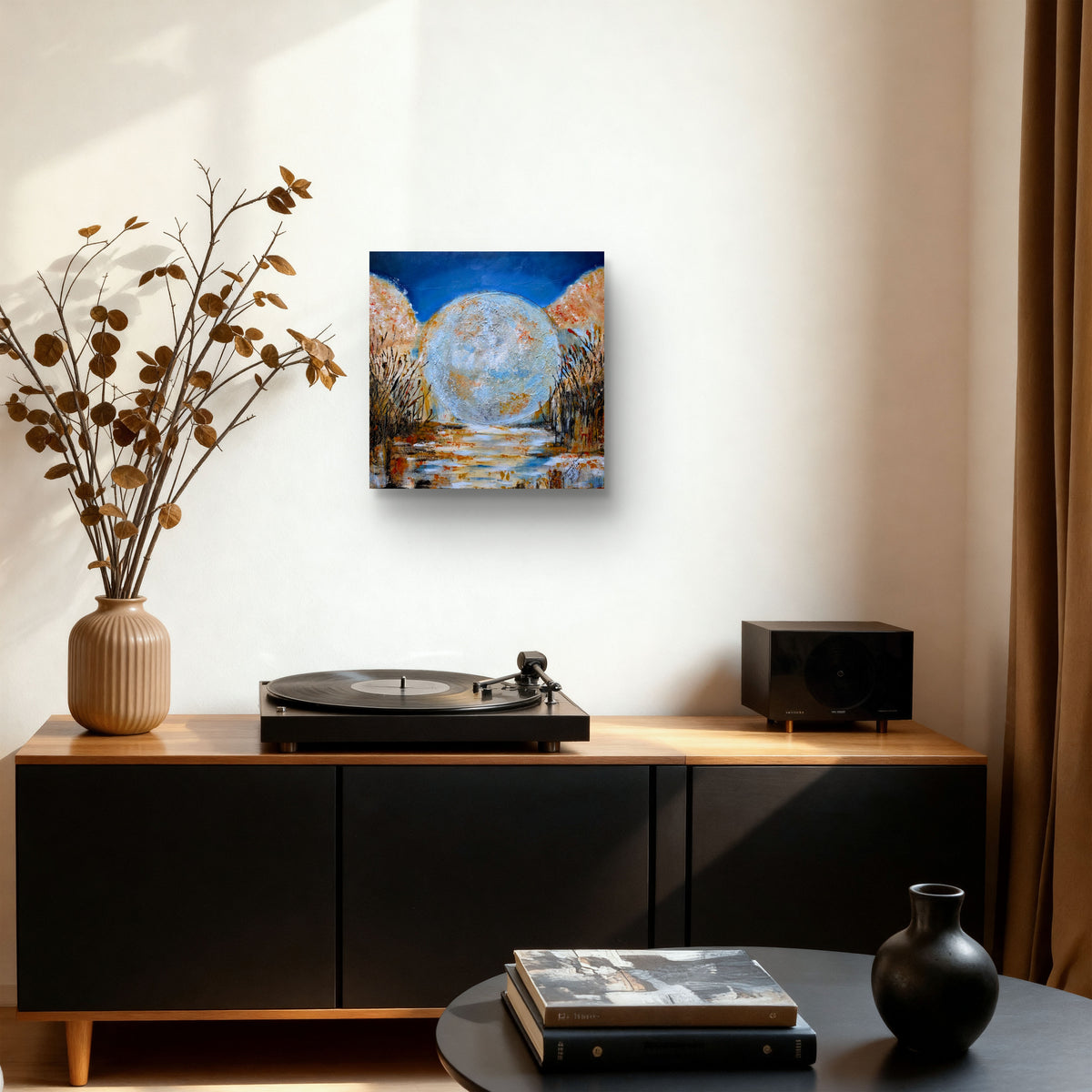 September Moon — Original Textured Painting