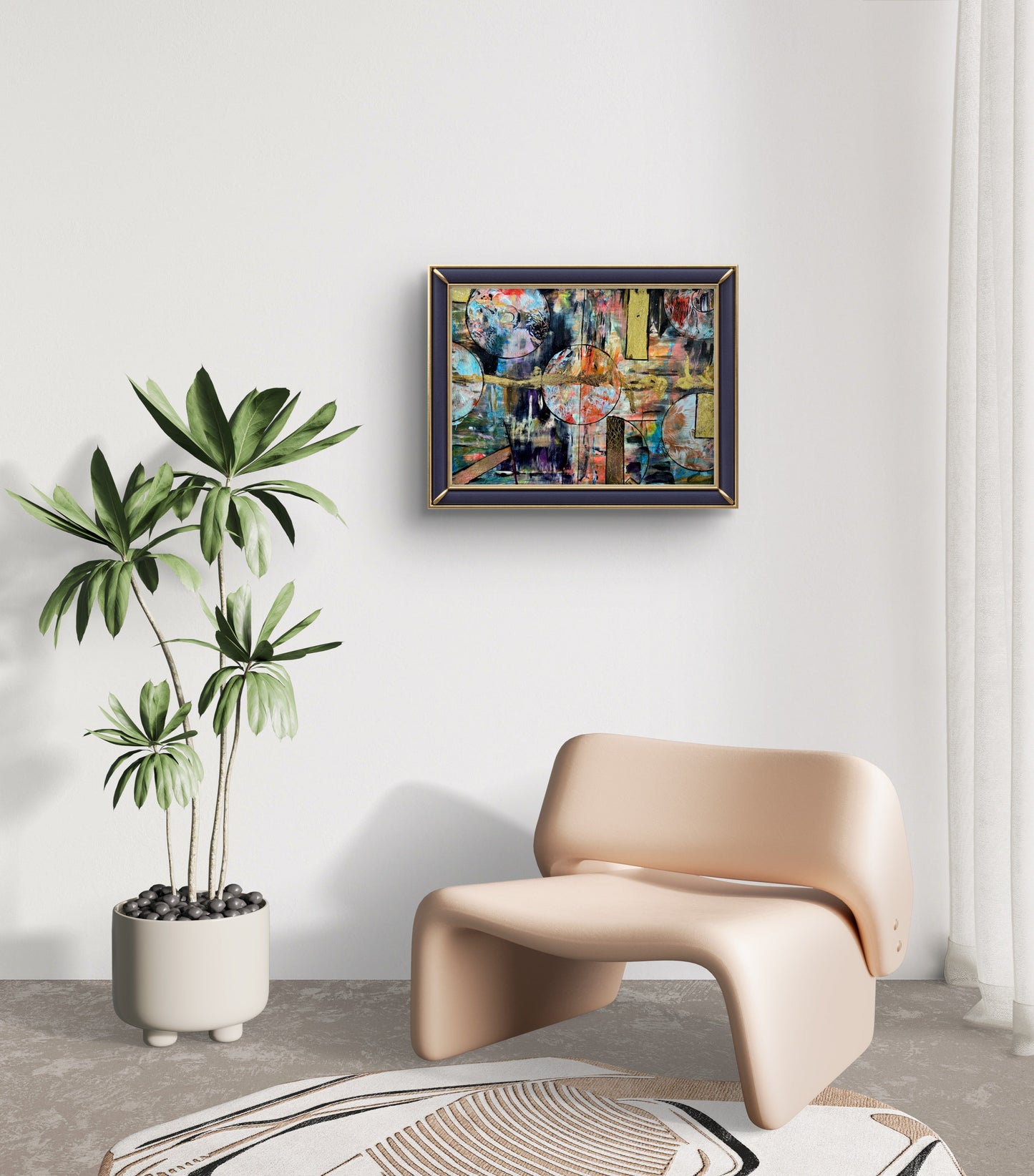 Golden Dimensions – Original Mixed Media Painting by Jasmina Mendoza - 19