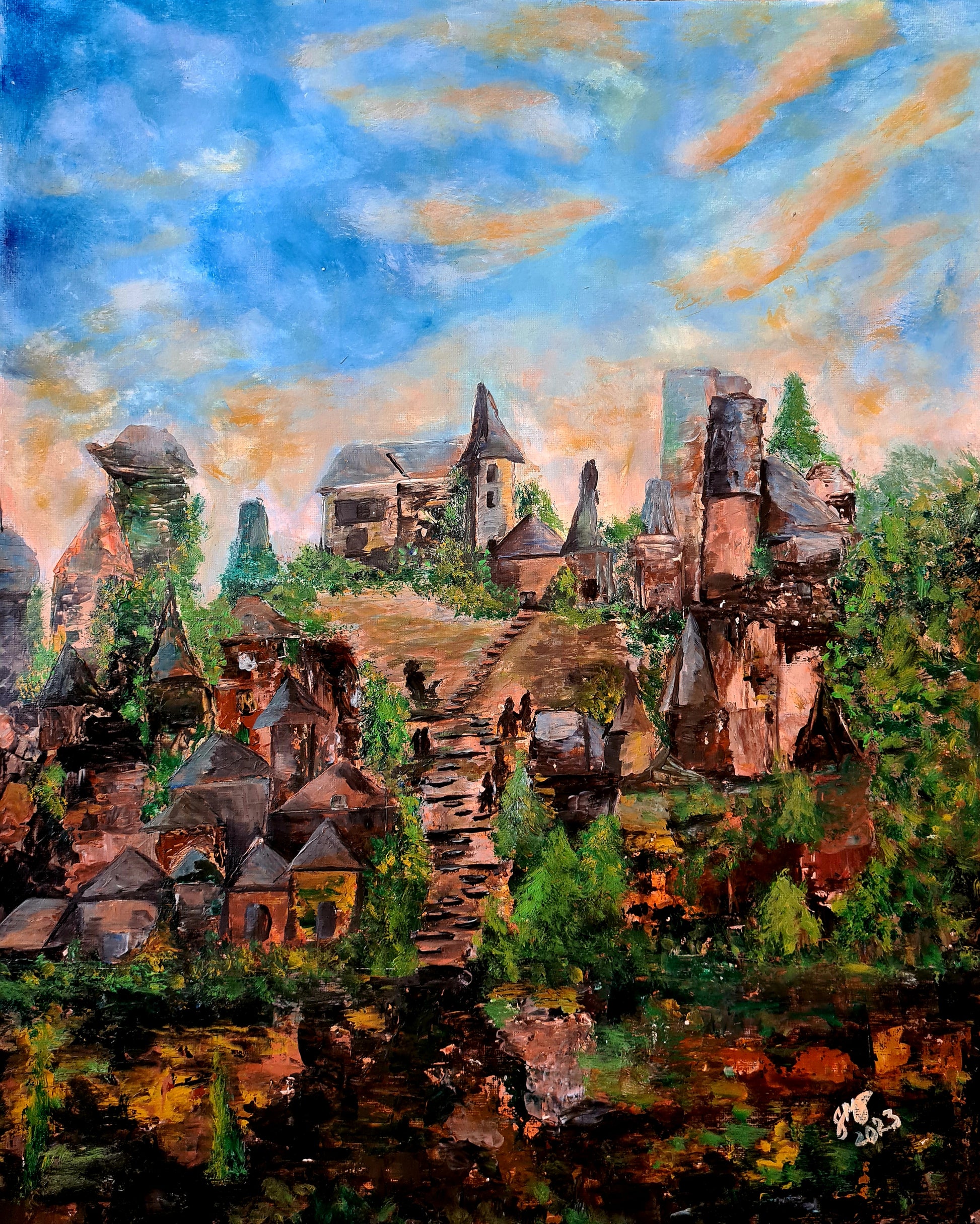 Greenwick Original Acrylic Painting by Jasmina Mendoza | Art is my Universe