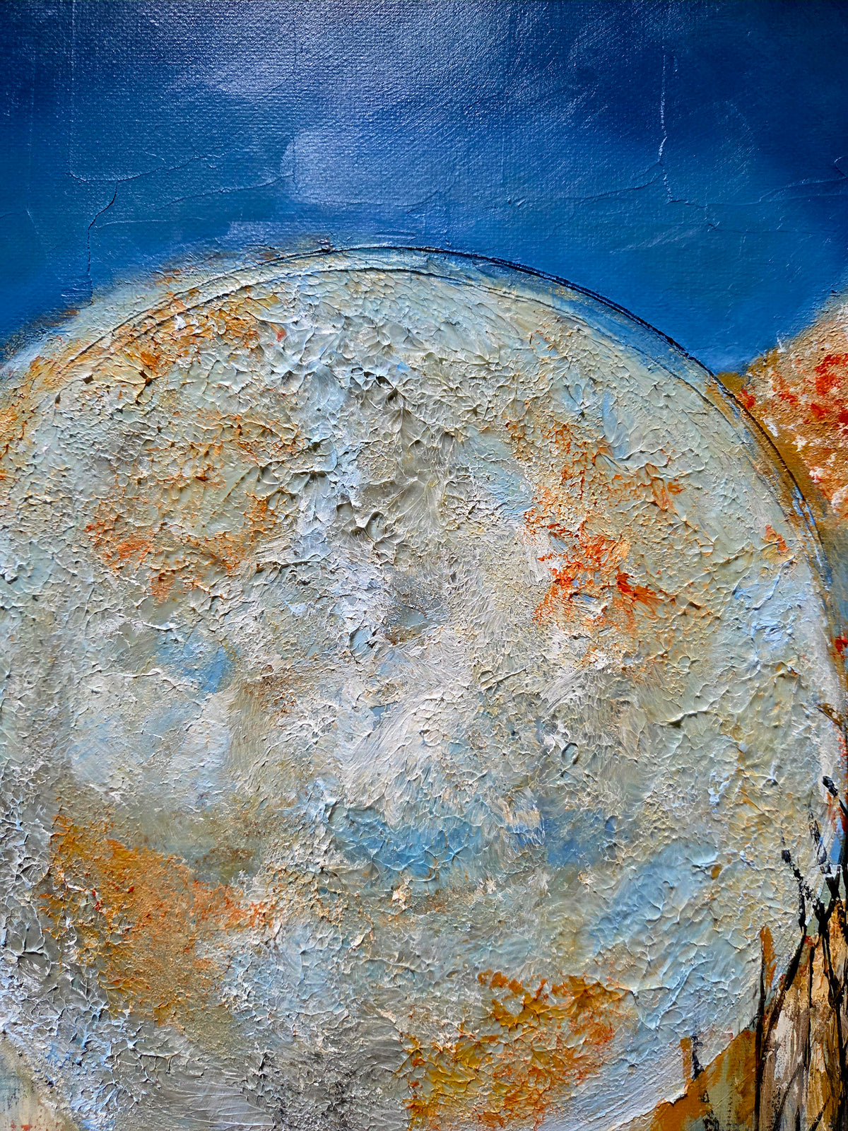 September Moon — Original Textured Painting