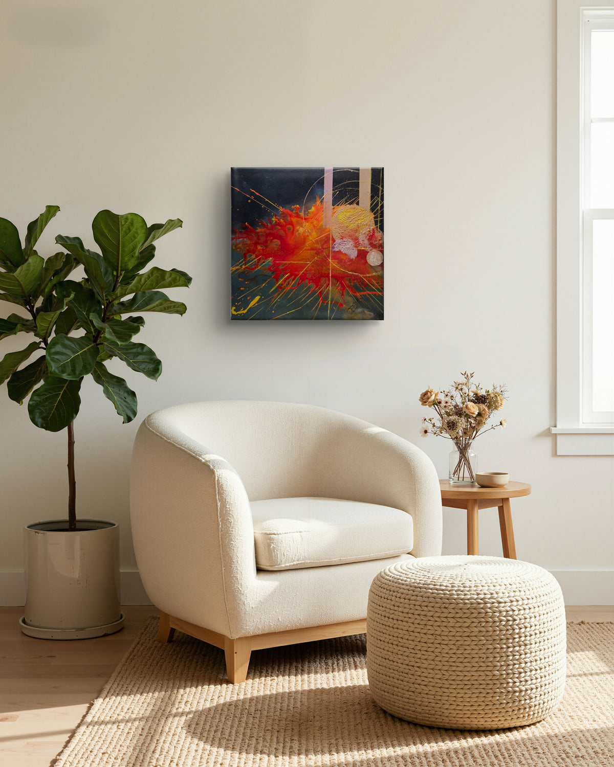 Born from Stars — Original Mixed Media Abstract Painting by Jasmina Mendoza