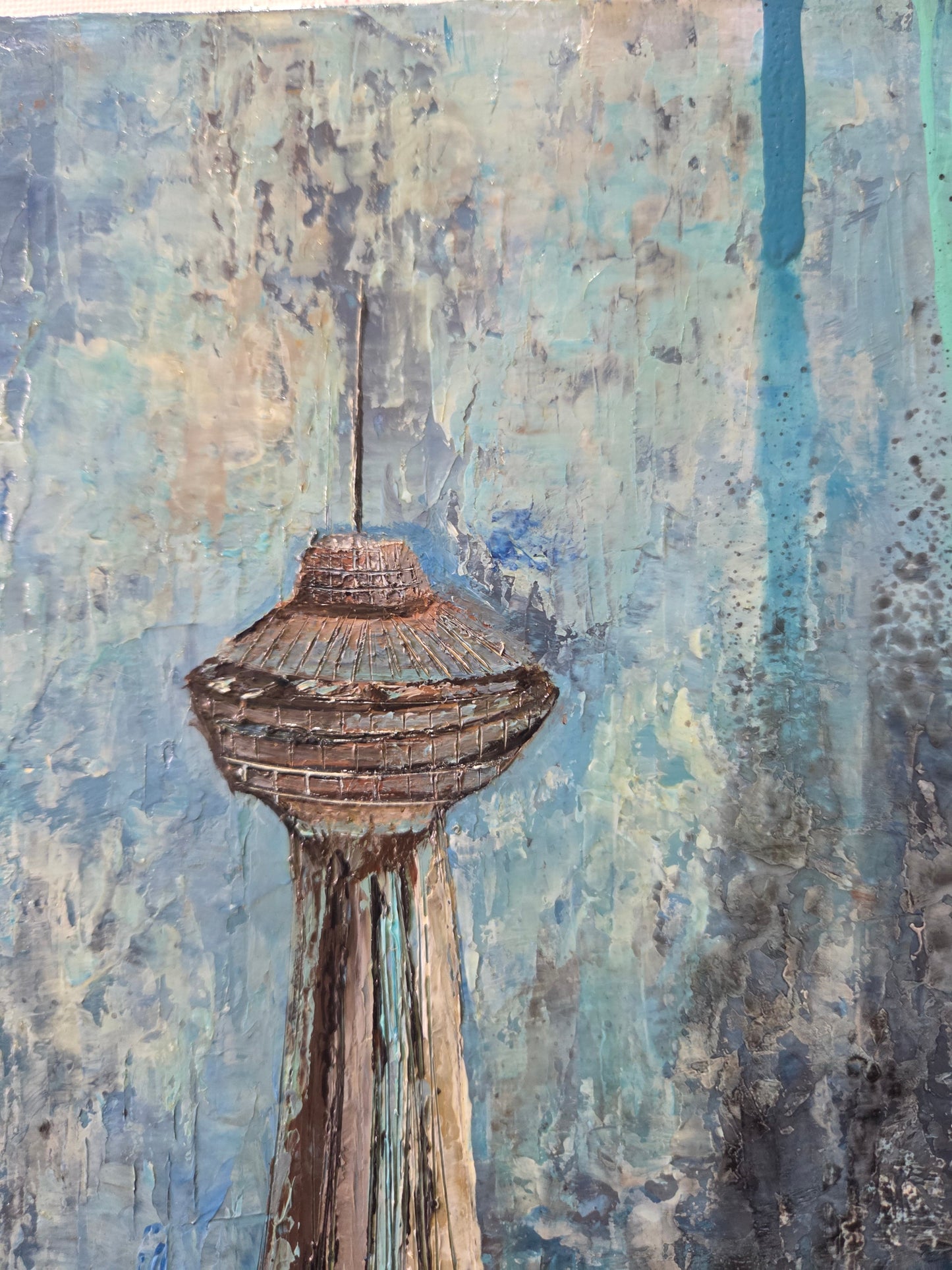 Skylon Tower - Acrylic and Inks on Canvas Panel - 9