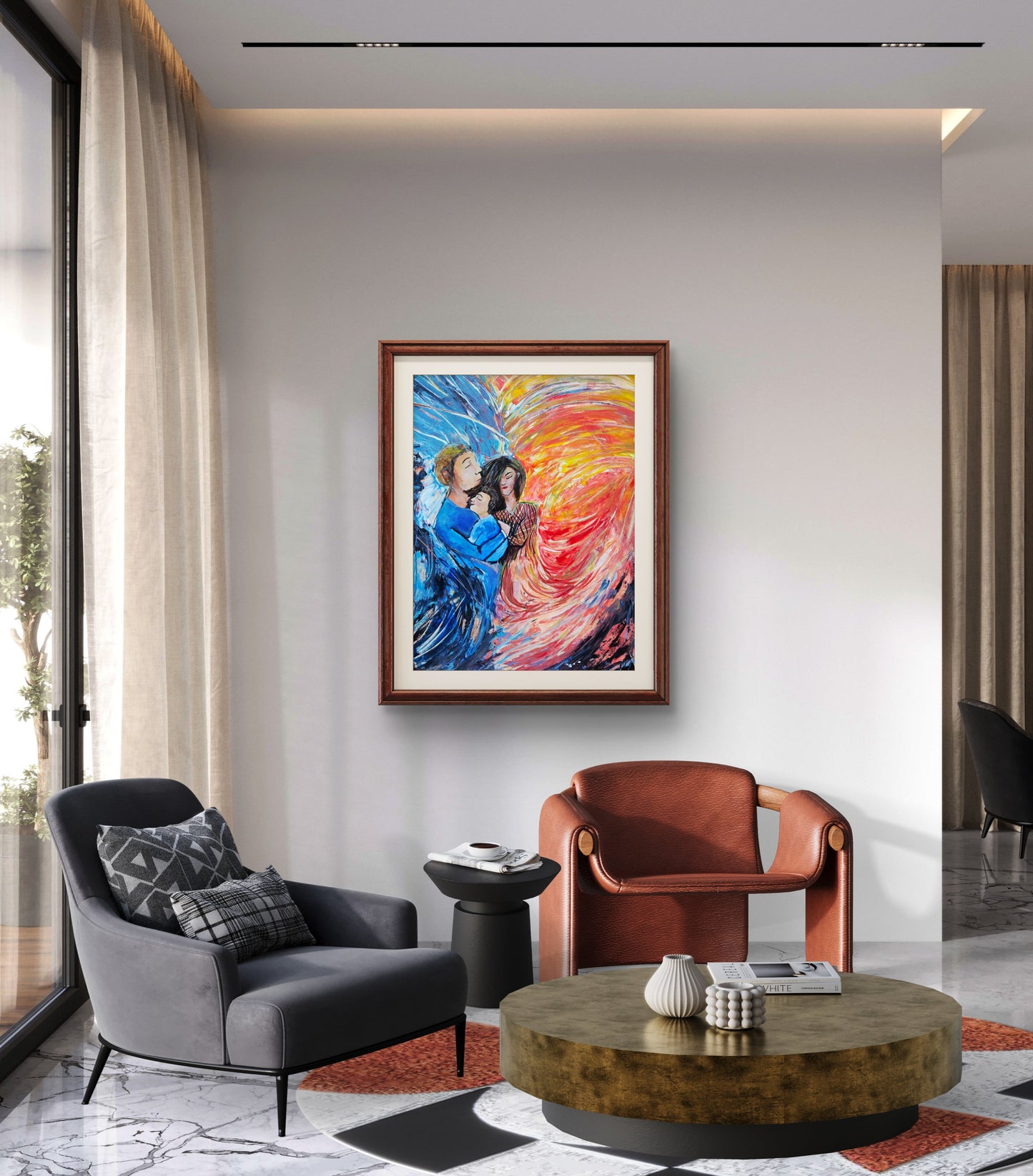 Family Embrace – Original Acrylic Painting by Jasmina Mendoza - 11