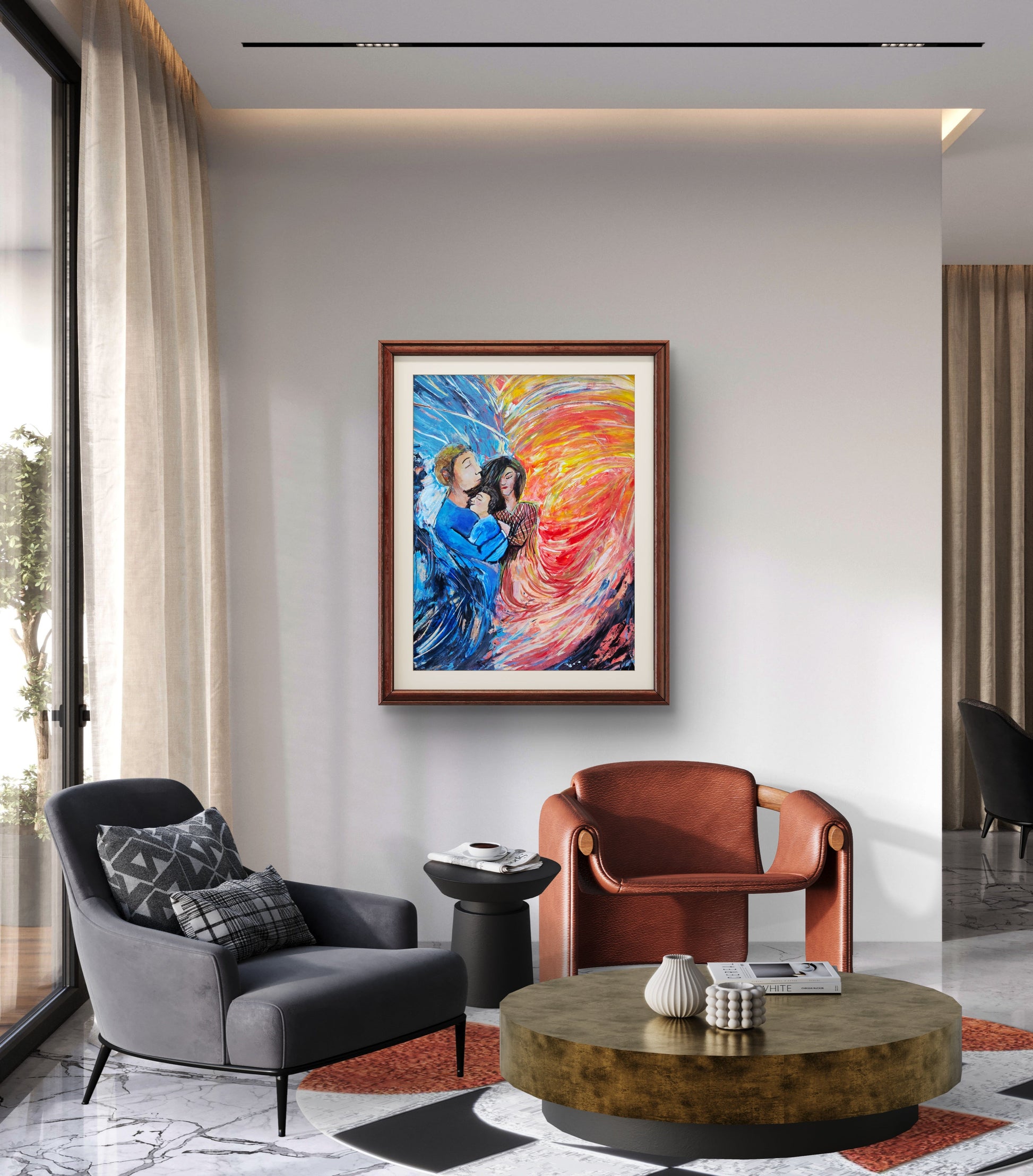 Family Embrace – Original Acrylic Painting by Jasmina Mendoza - 11