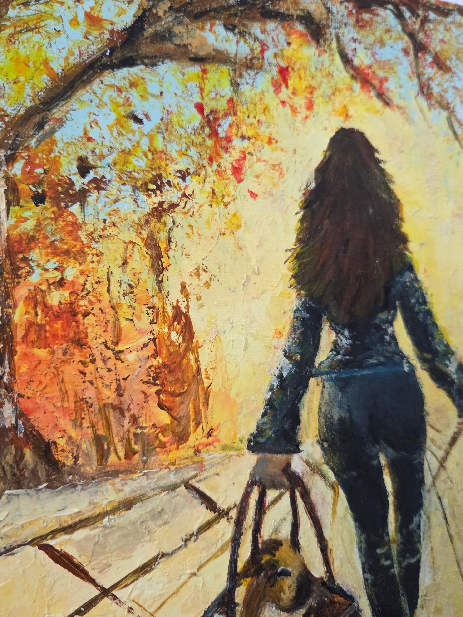 Going on Holiday Impasto Acrylic Painting - 15