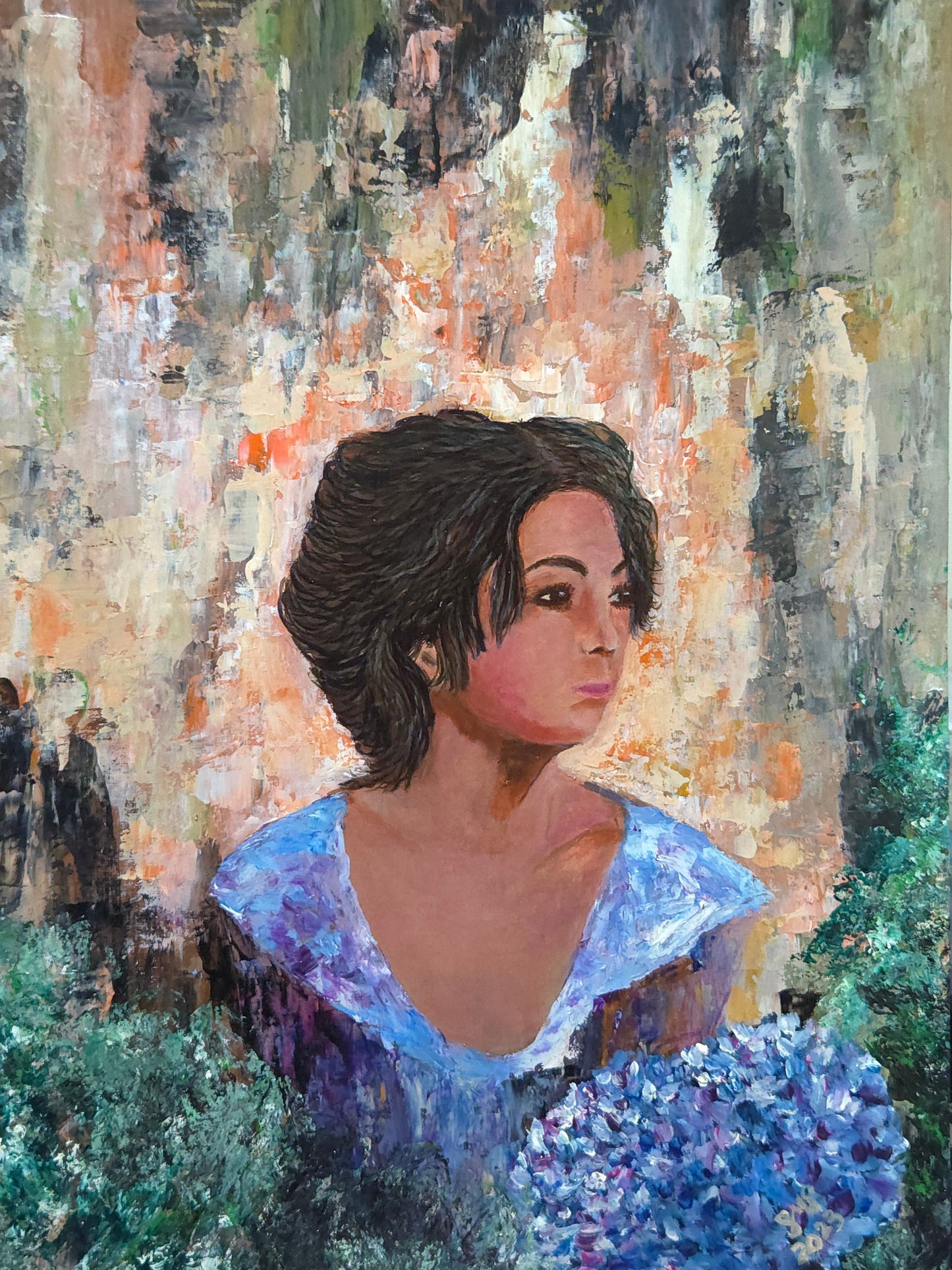 Behind The Quiet Garden – Original Painting by Jasmina Mendoza - 1