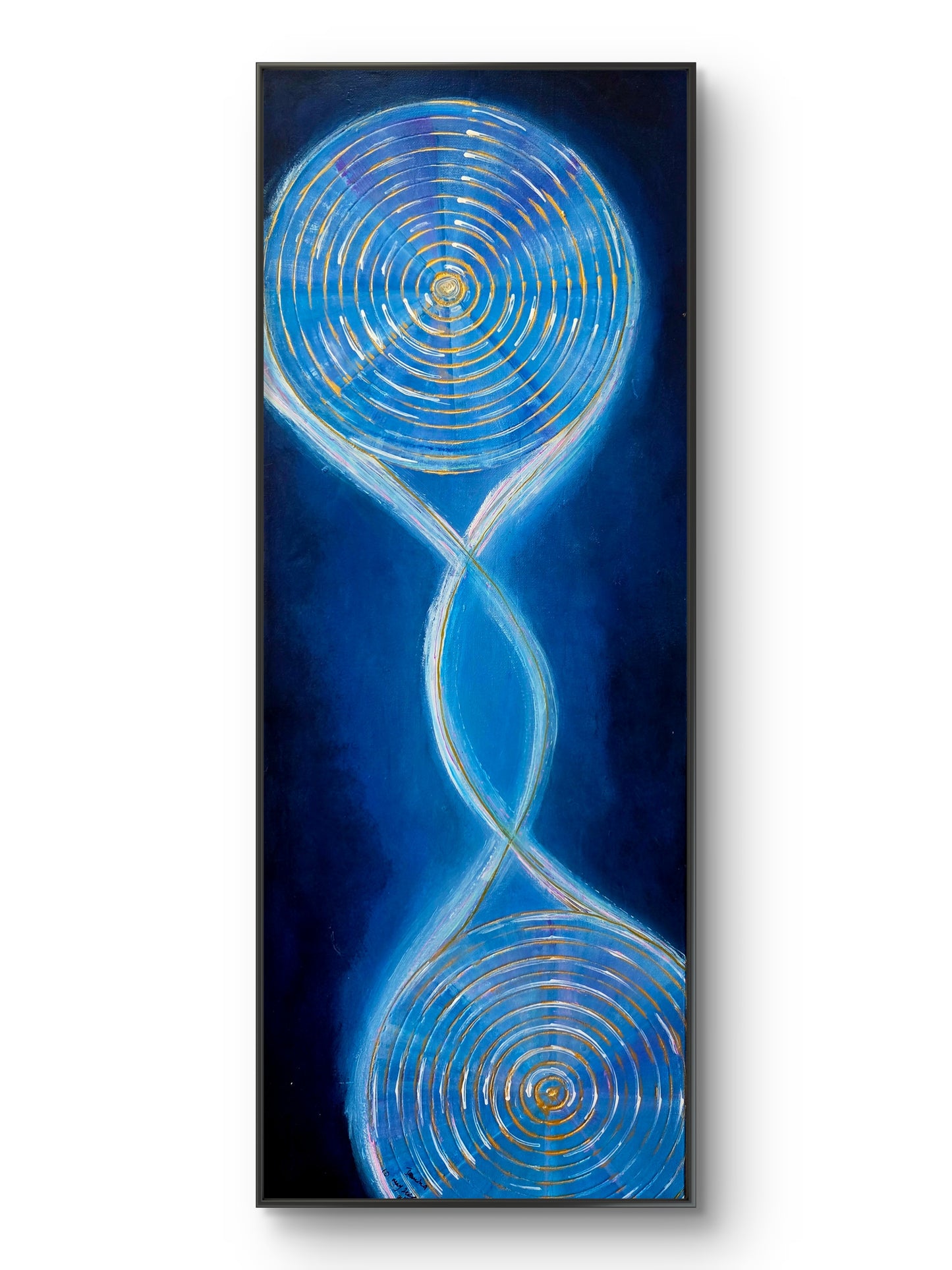 Blue Resonance – Original Abstract Painting by Jasmina Mendoza