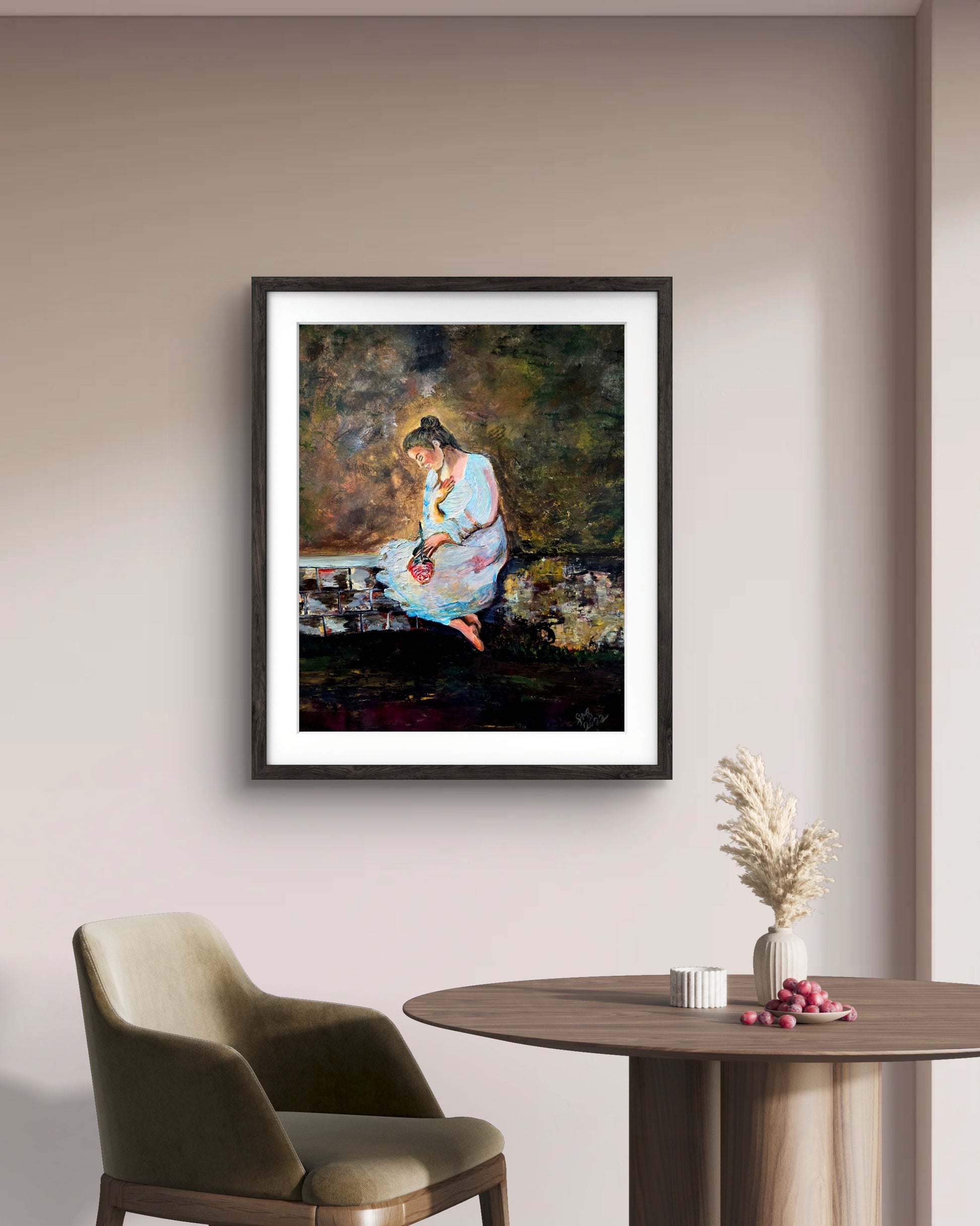 The Last Rose original figurative painting by Jasmina Mendoza - 6