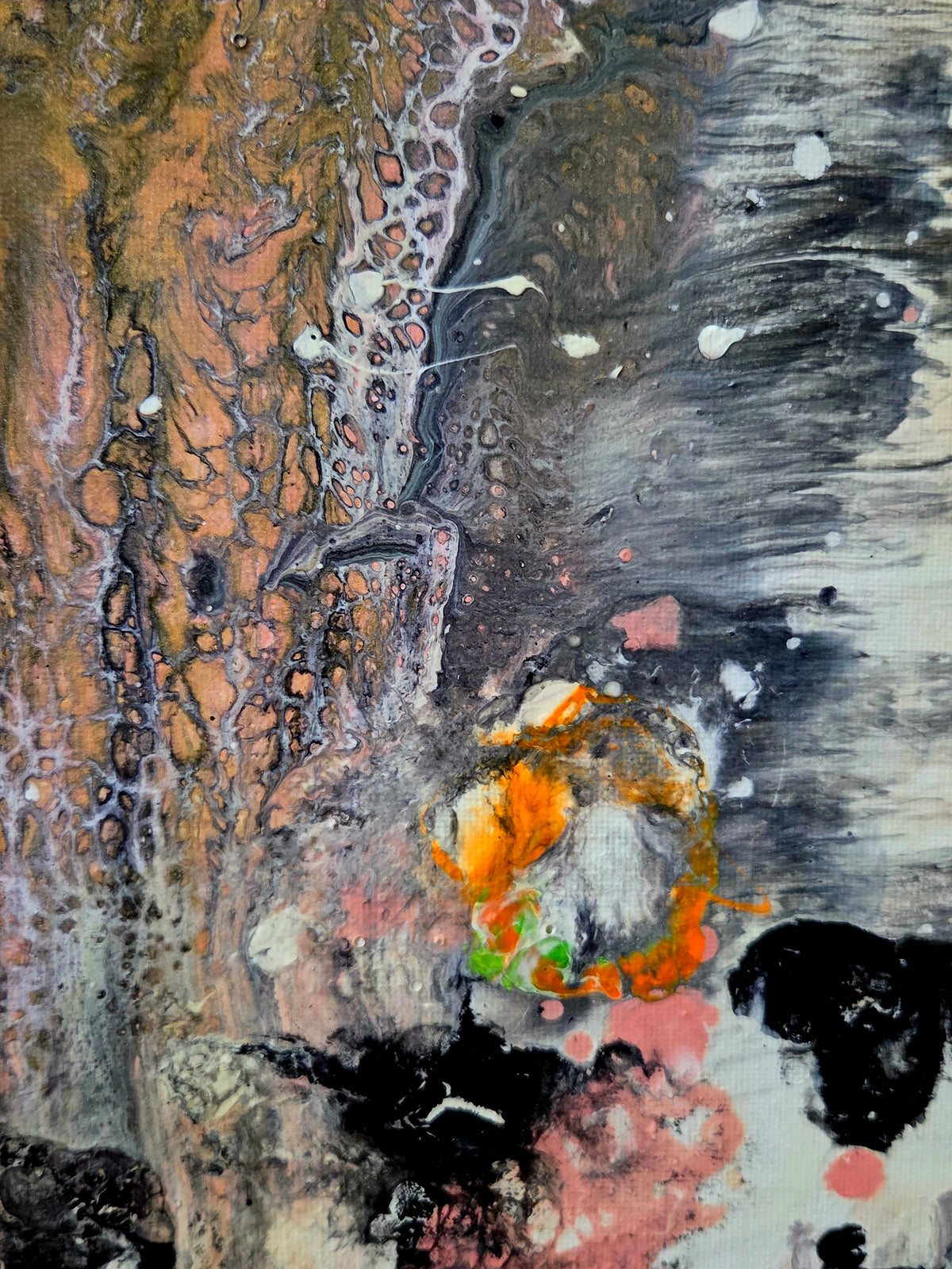 The Living Structure — Original Abstract Pouring Painting