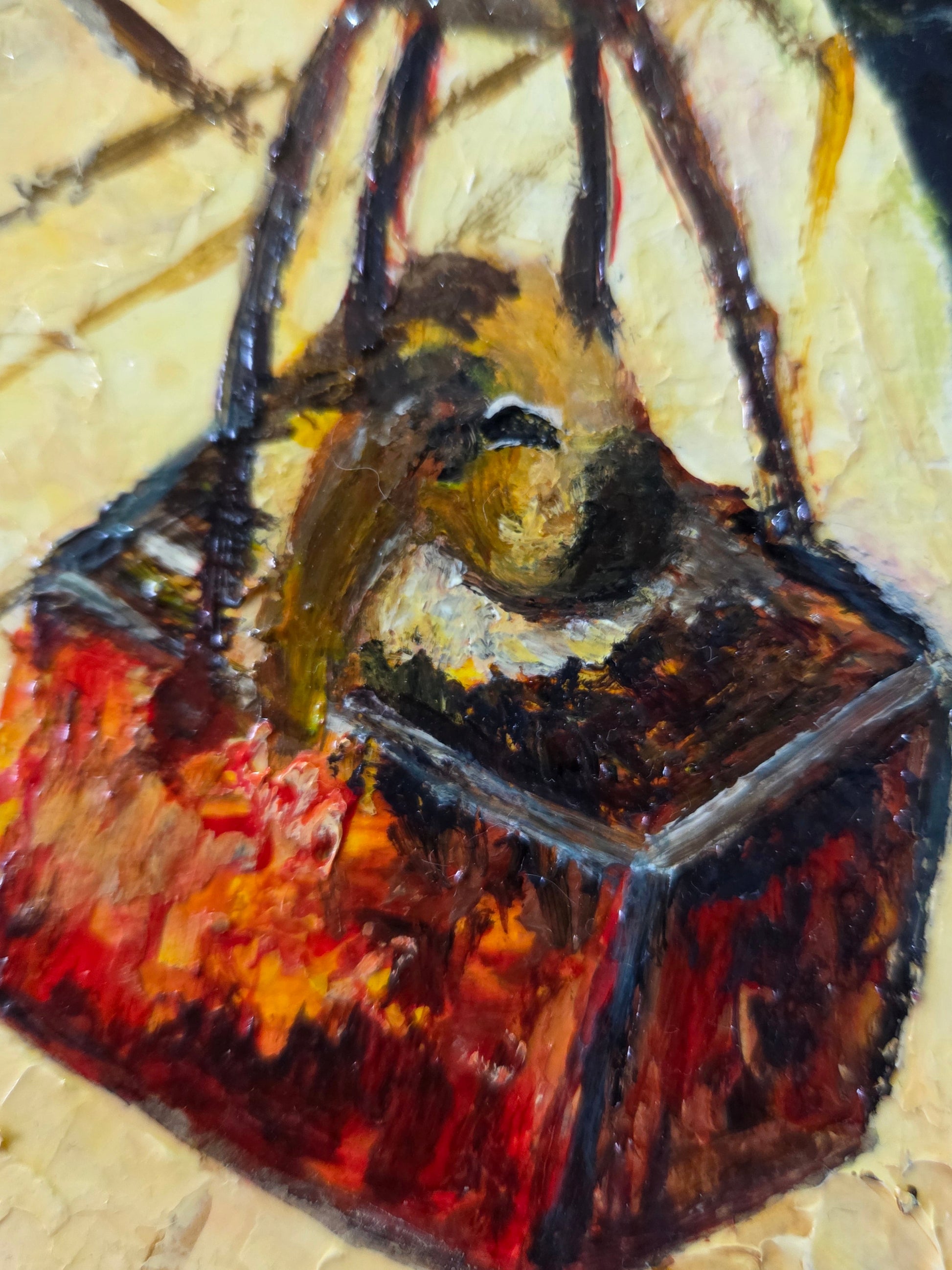 Going on Holiday Impasto Acrylic Painting - 12