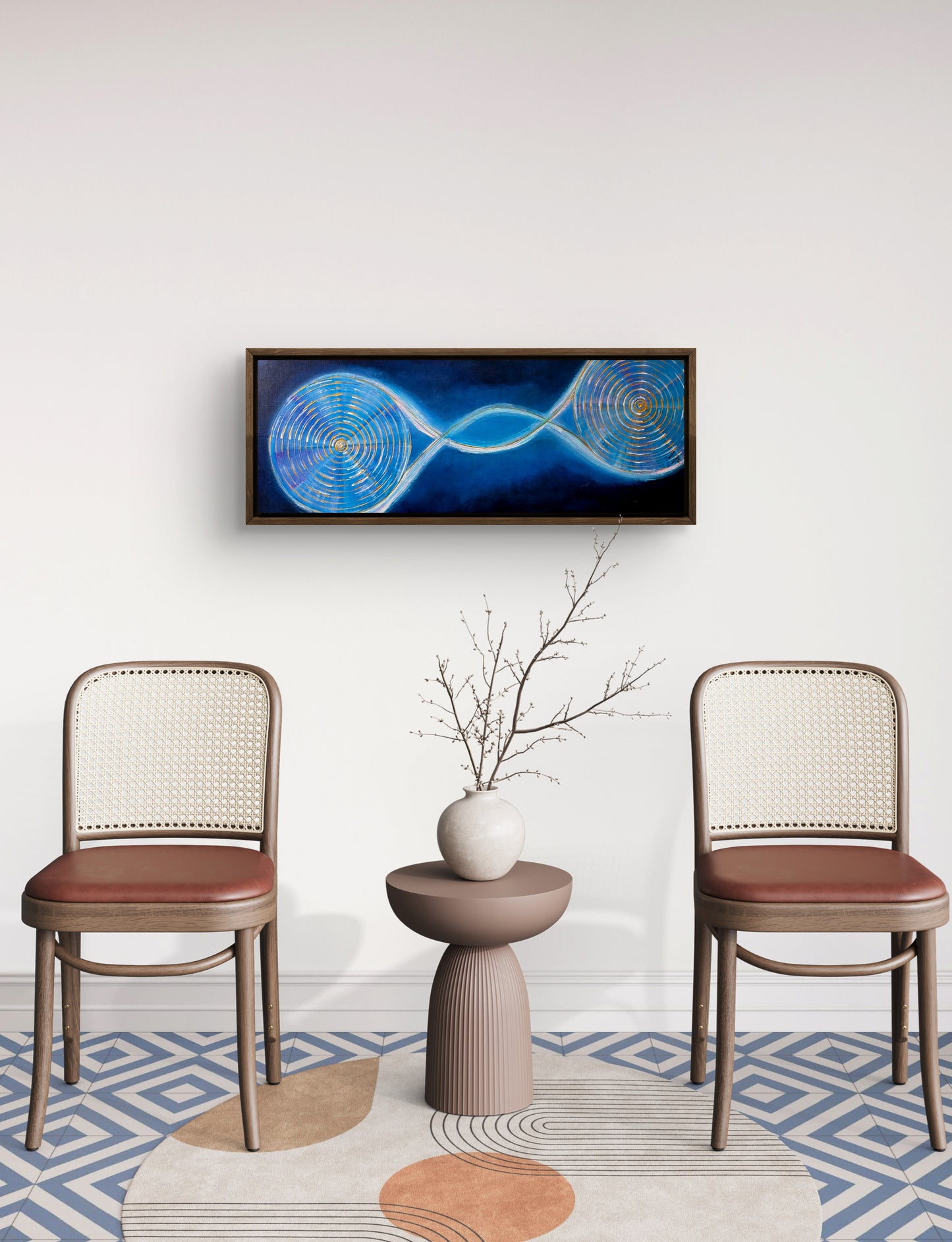 Blue Resonance – Original Abstract Painting by Jasmina Mendoza