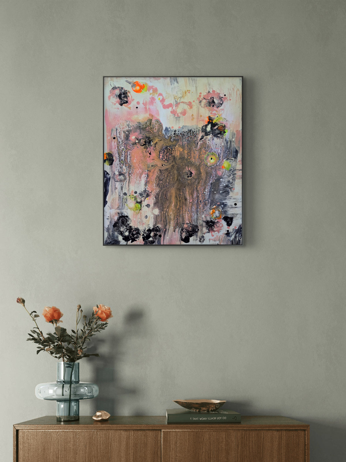 The Living Structure — Original Abstract Pouring Painting