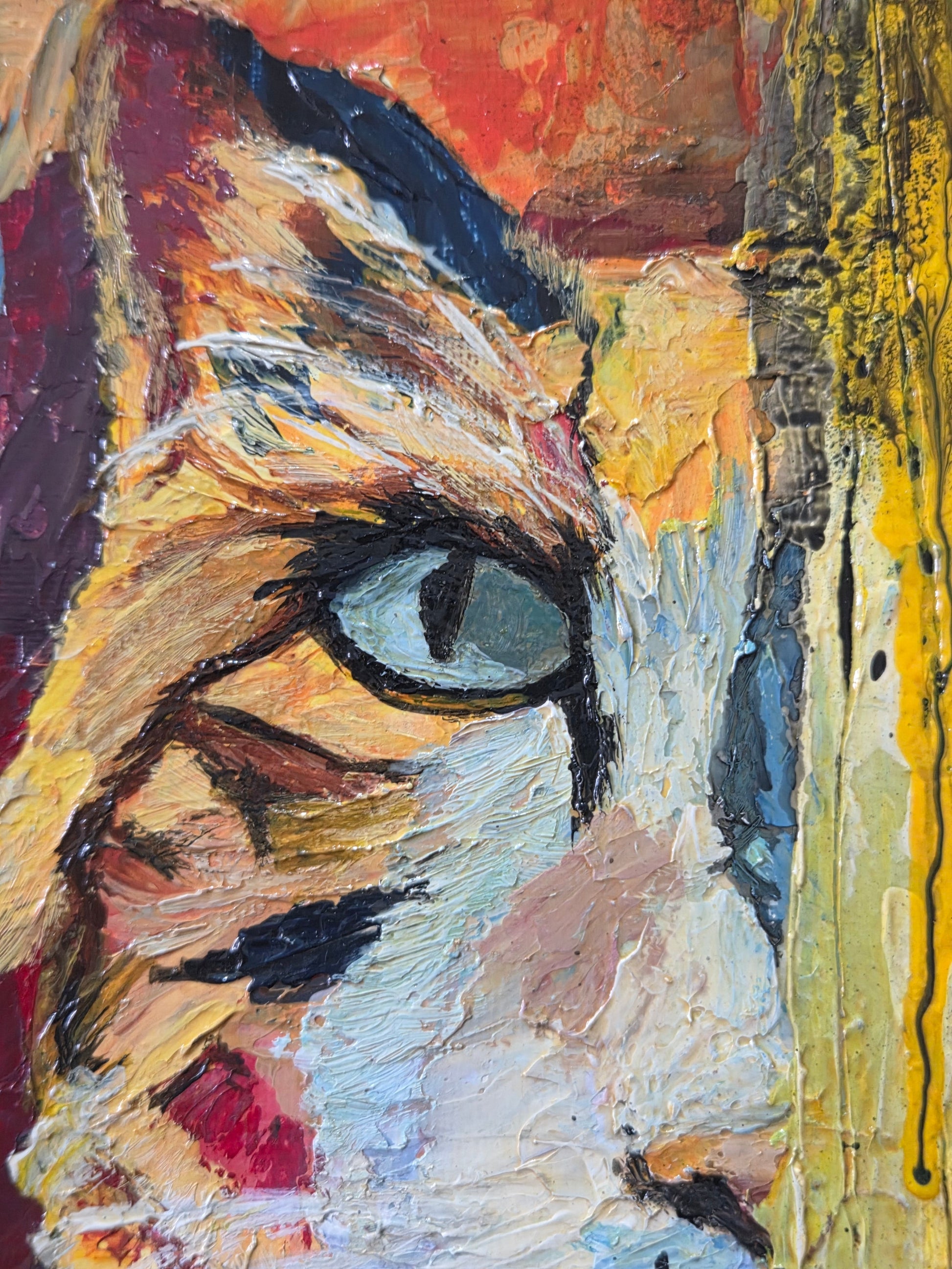 Hidden Gaze Original Painting | Art is my Universe