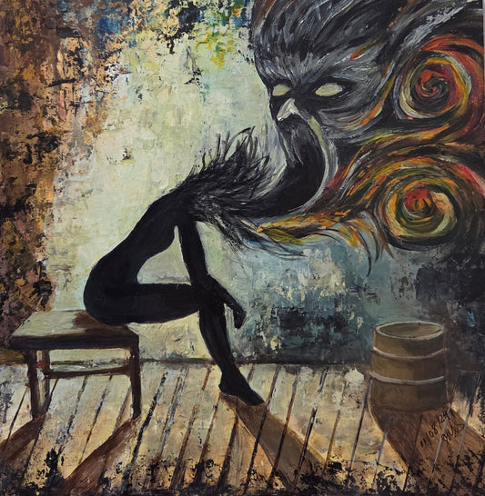 Dark Passenger Original Abstract Expressionist Painting - 8