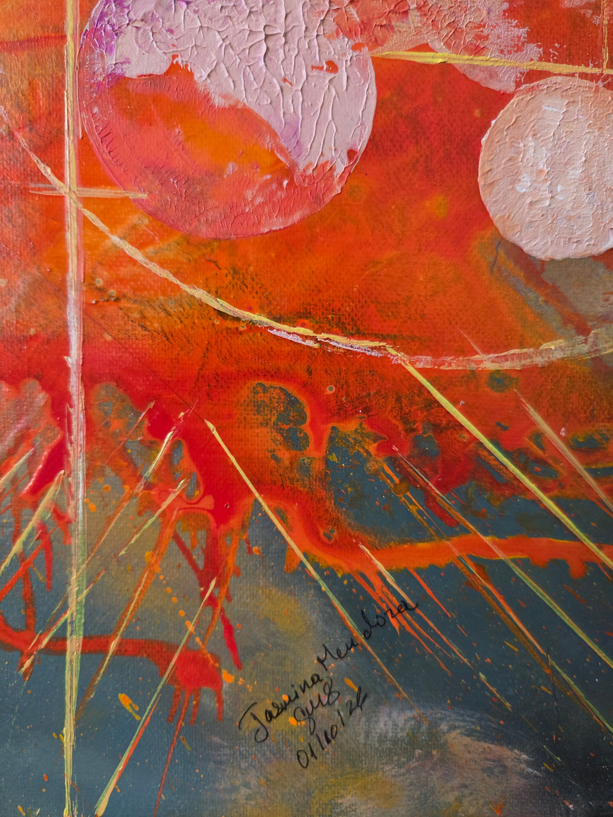 Born from Stars — Original Mixed Media Abstract Painting by Jasmina Mendoza