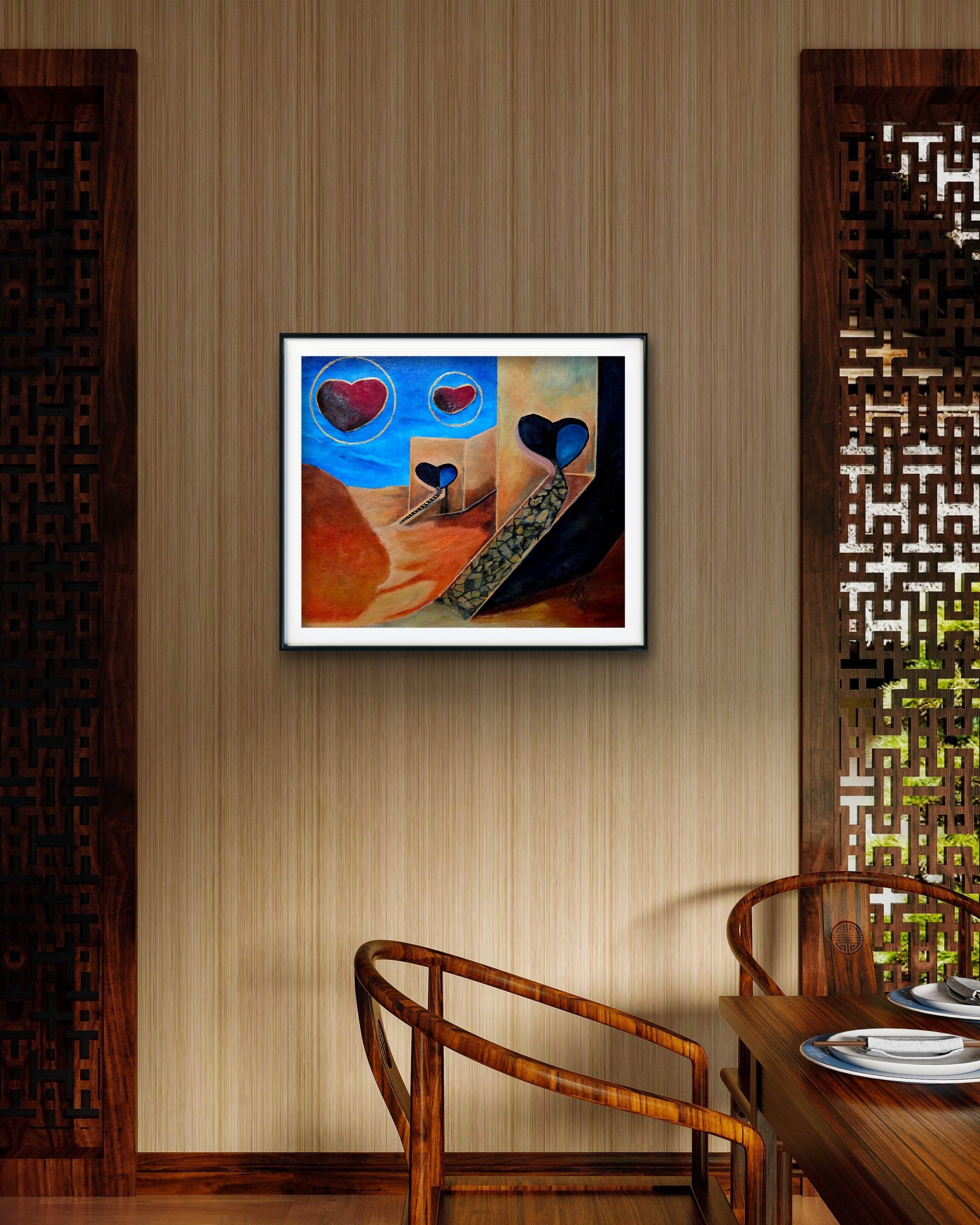 The Heart Path Original acrylic Painting by Jasmina Mendoza. - 28