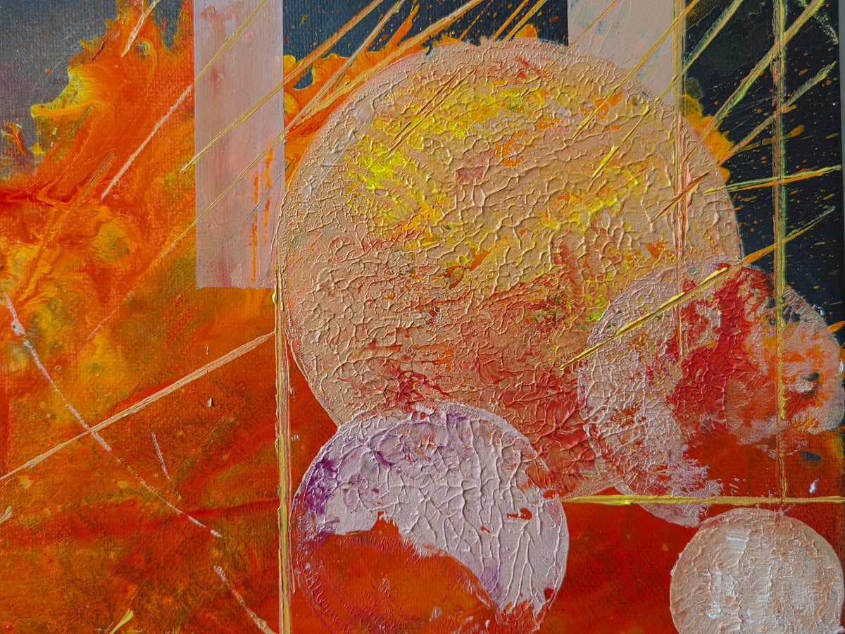 Born from Stars — Original Mixed Media Abstract Painting by Jasmina Mendoza