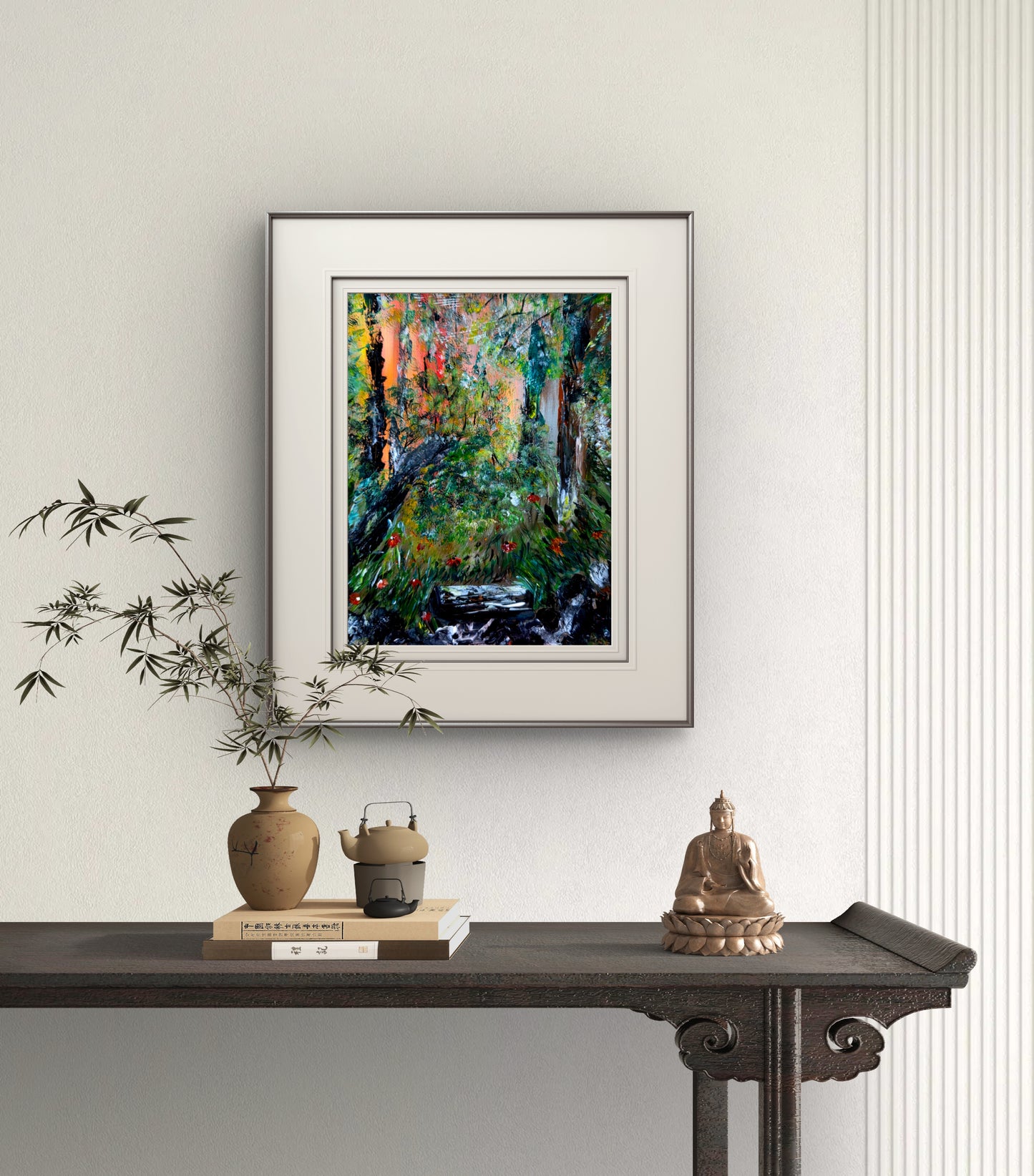 Deep in the Forest original painting by Jasmina Mendoza | Art is my Universe