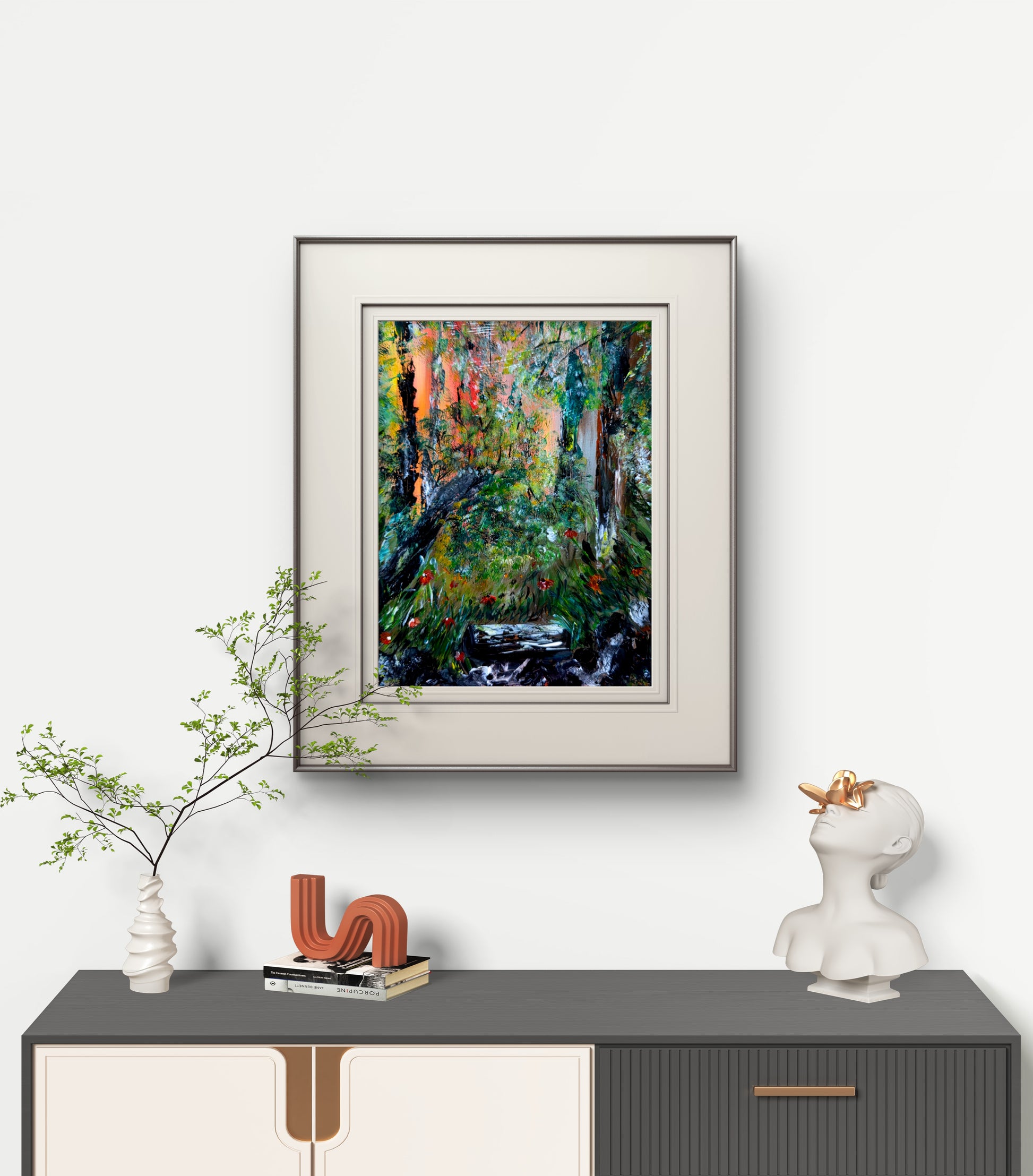 Deep in the Forest original painting by Jasmina Mendoza | Art is my Universe