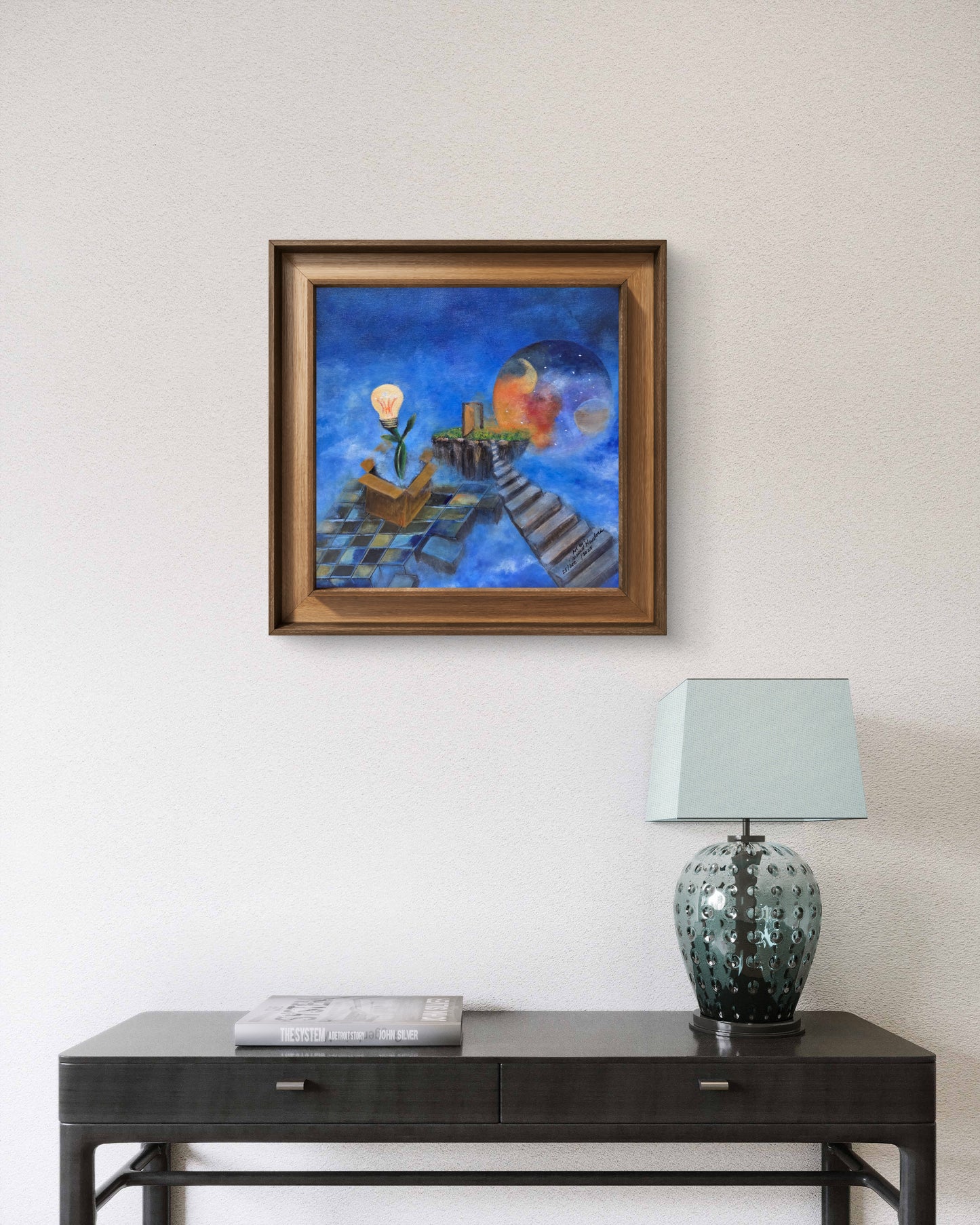 Think Outside the Box original painting by Jasmina Mendoza | Art is my Universe