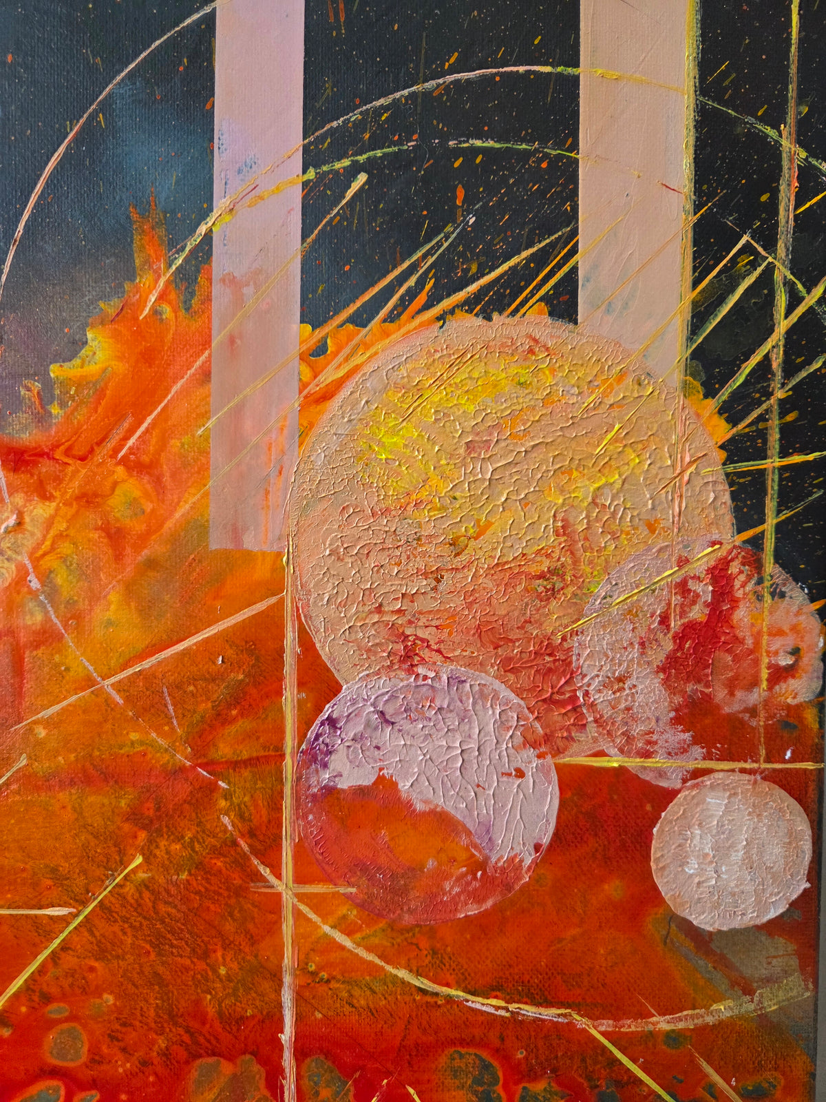 Born from Stars — Original Mixed Media Abstract Painting by Jasmina Mendoza