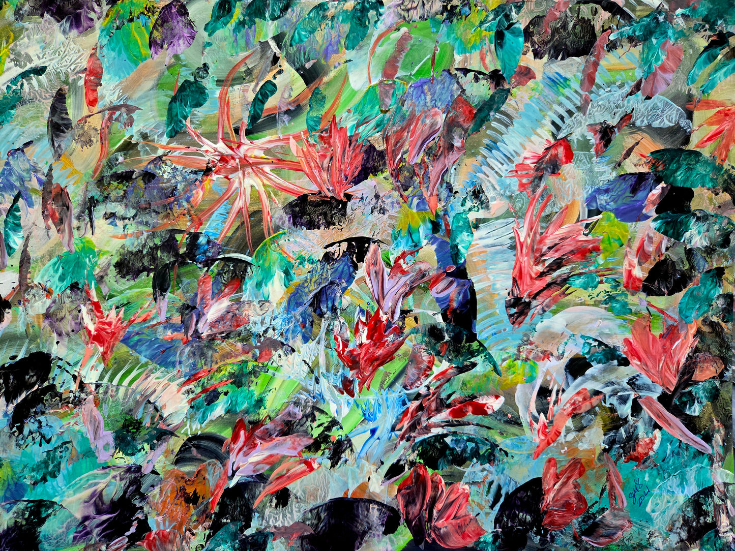 Deep Into Nature – Original Acrylic Painting by Jasmina Mendoza - 0