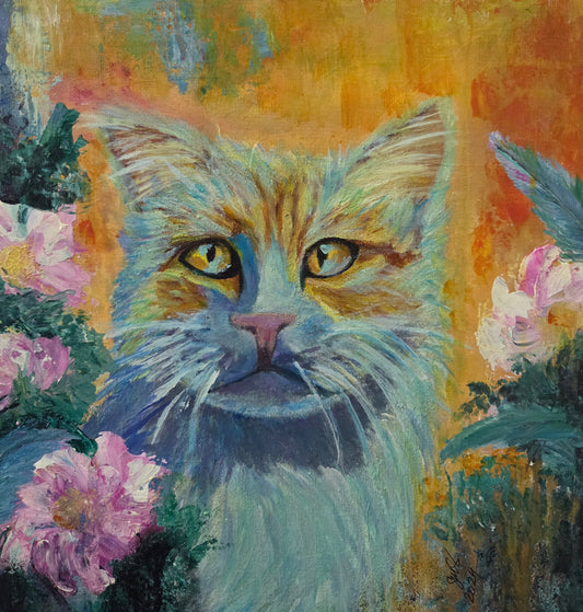 Silent Guardian original acrylic painting by Jasmina Mendoza - 0